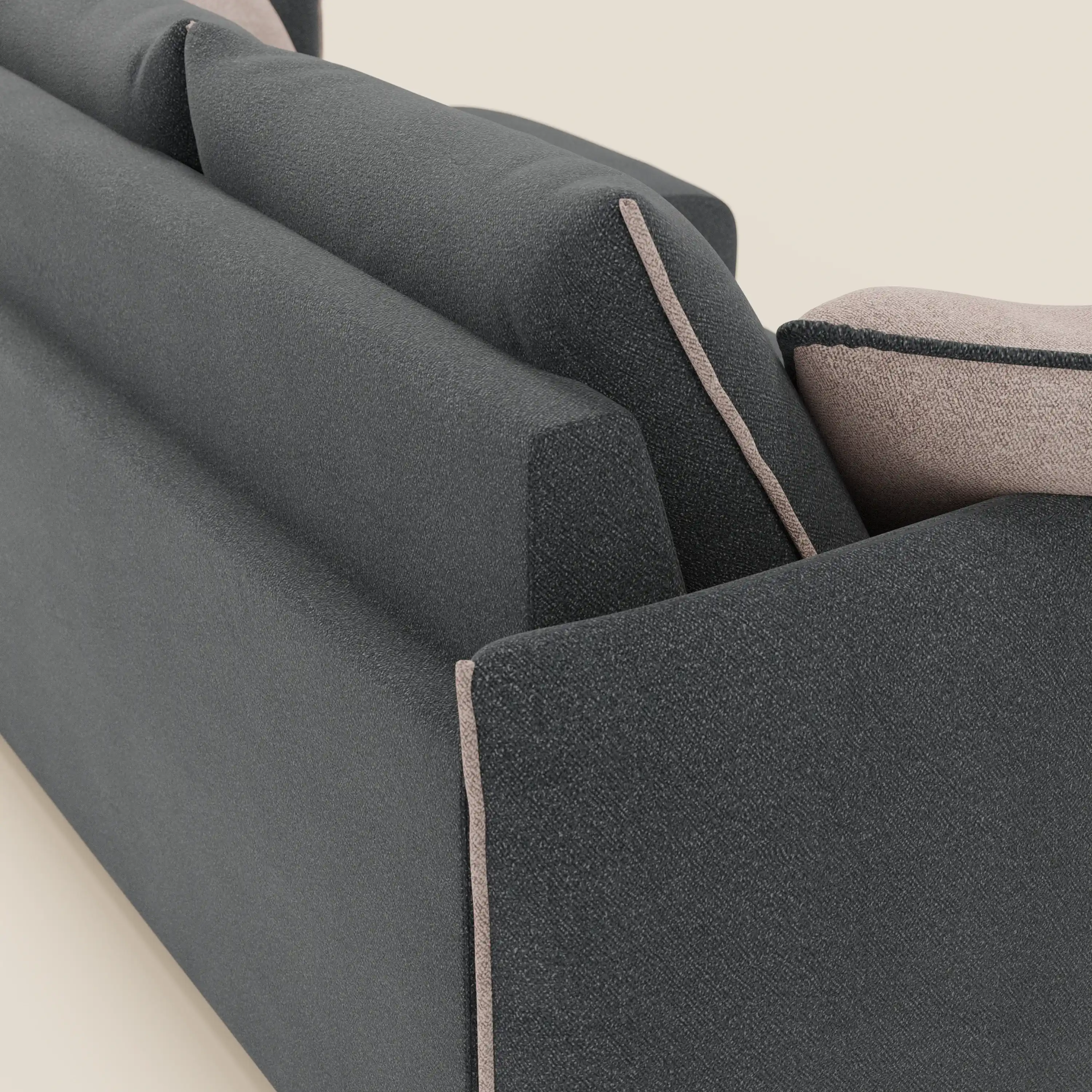 Flexar Canapé d'angle réversible avec assises coulissantes en bouclette douce imperméable T07 - Image 10