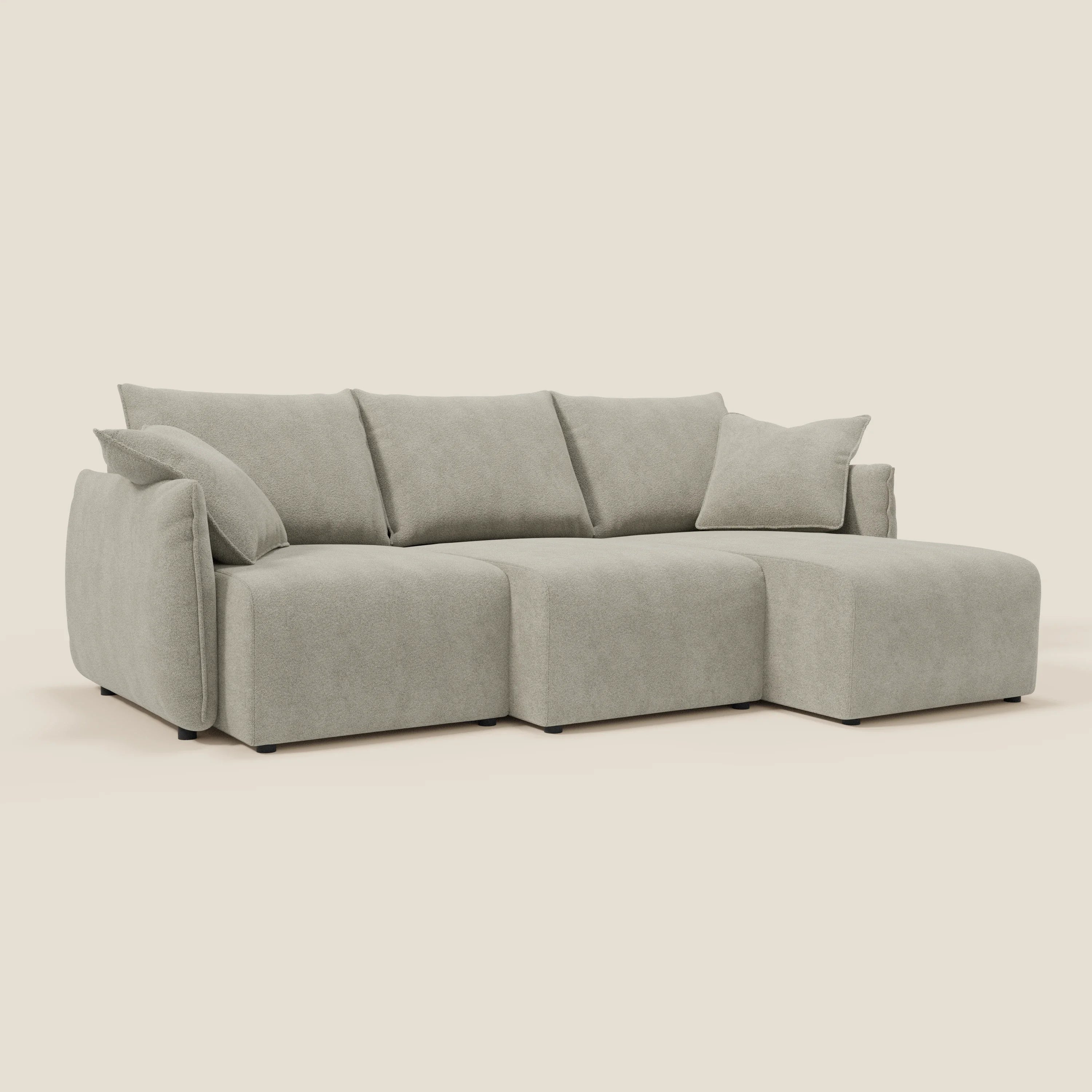 Flexar Canapé d'angle réversible avec assises coulissantes en bouclette douce imperméable T07 - Image 2