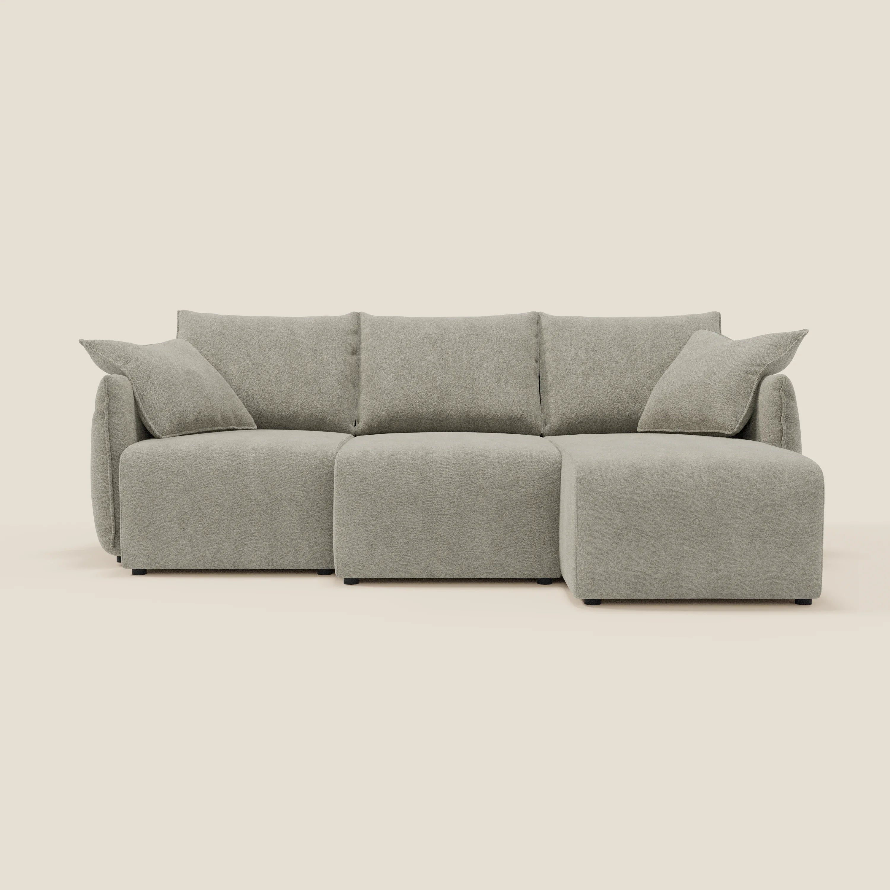 Flexar Canapé d'angle réversible avec assises coulissantes en bouclette douce imperméable T07 - Image 7