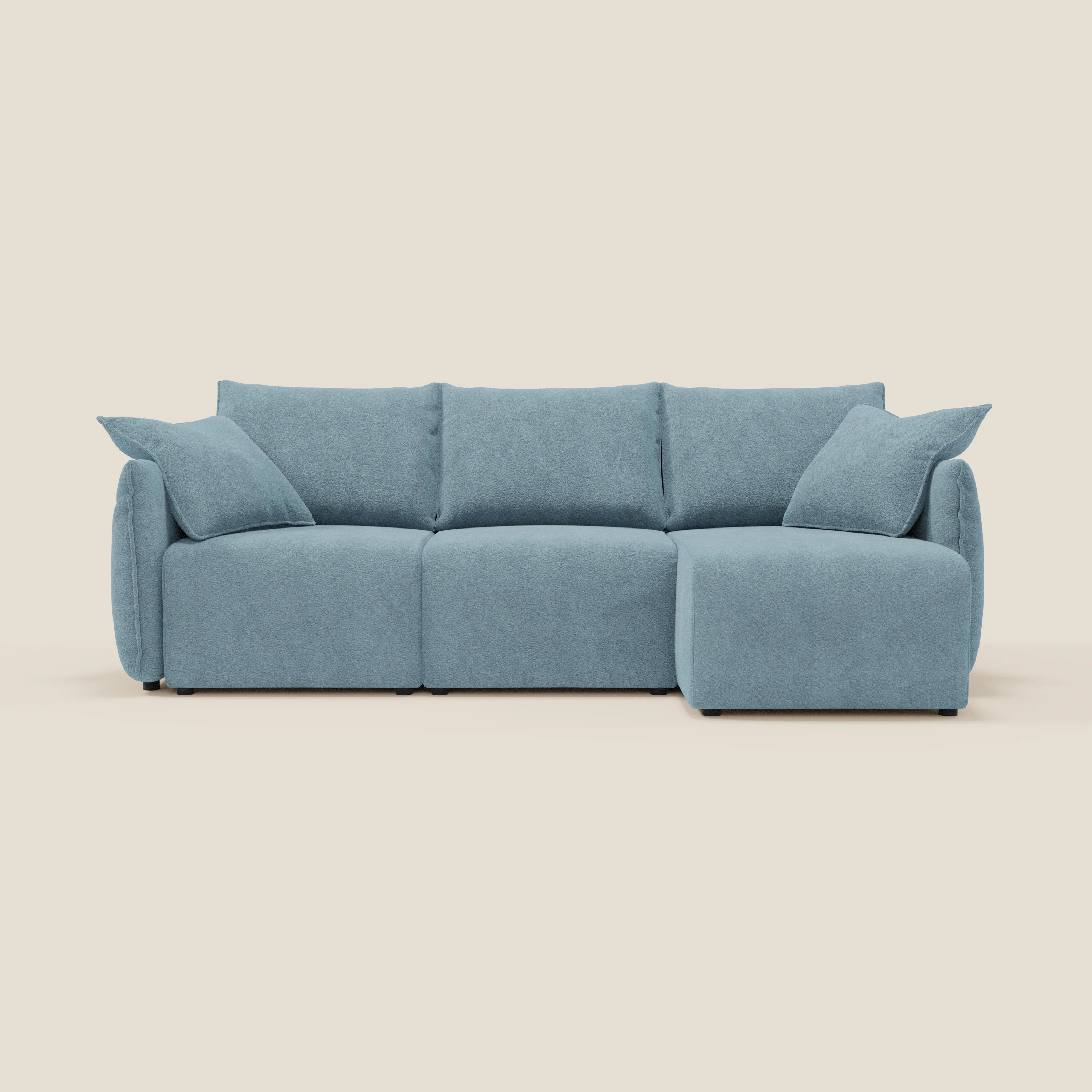 Flexar Canapé d'angle réversible avec assises coulissantes en bouclette douce imperméable T07