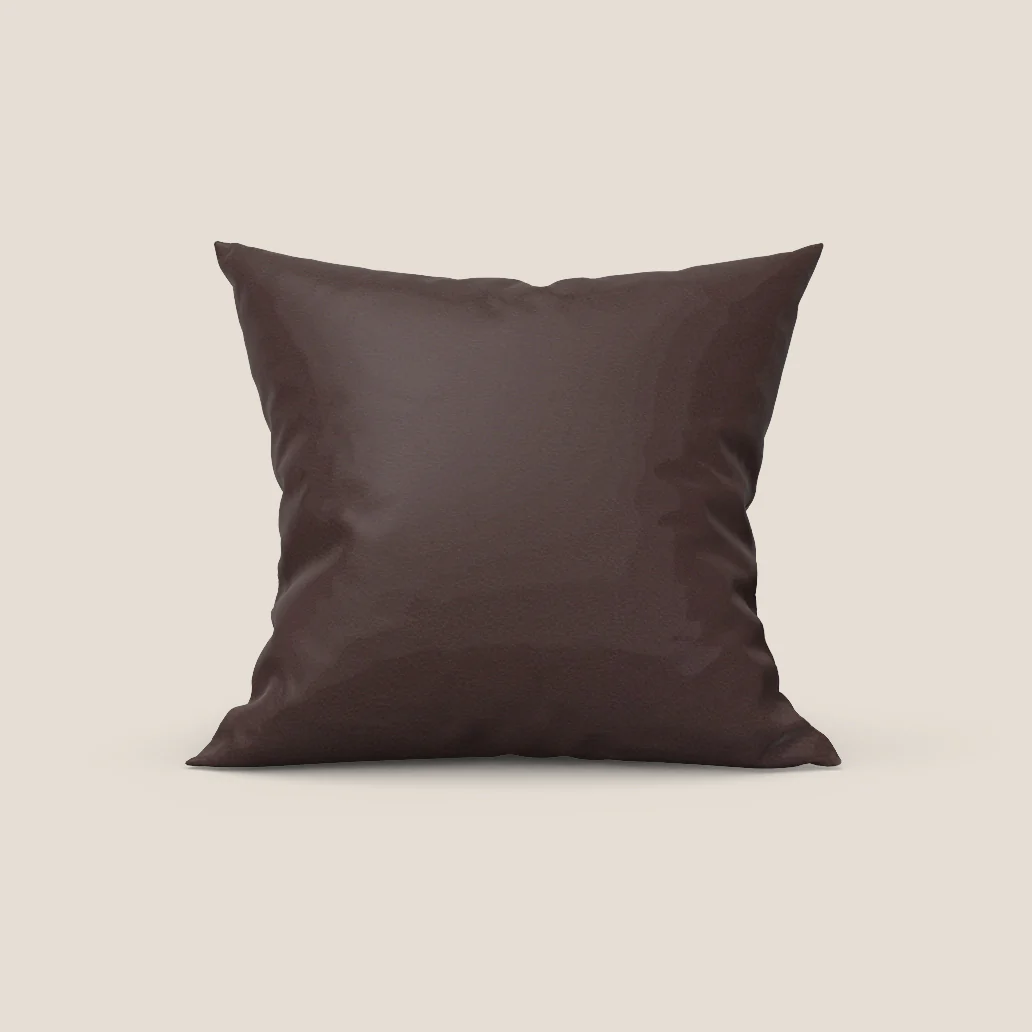 Coussin Florida disponible en plusieurs couleurs, fabriqué en simili cuir résistant et imperméable T04 marron