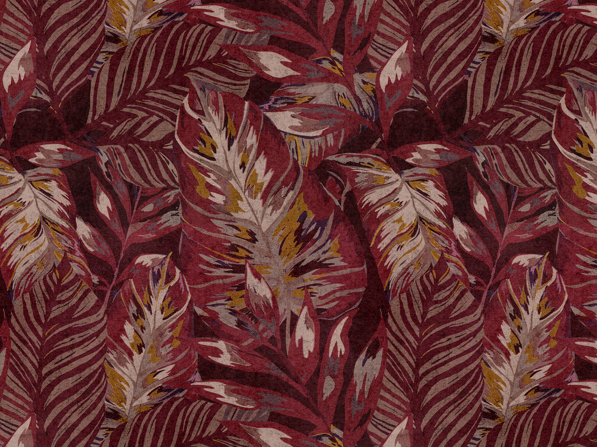 Forest coussins collection en velours imperméable rouge - Image 2