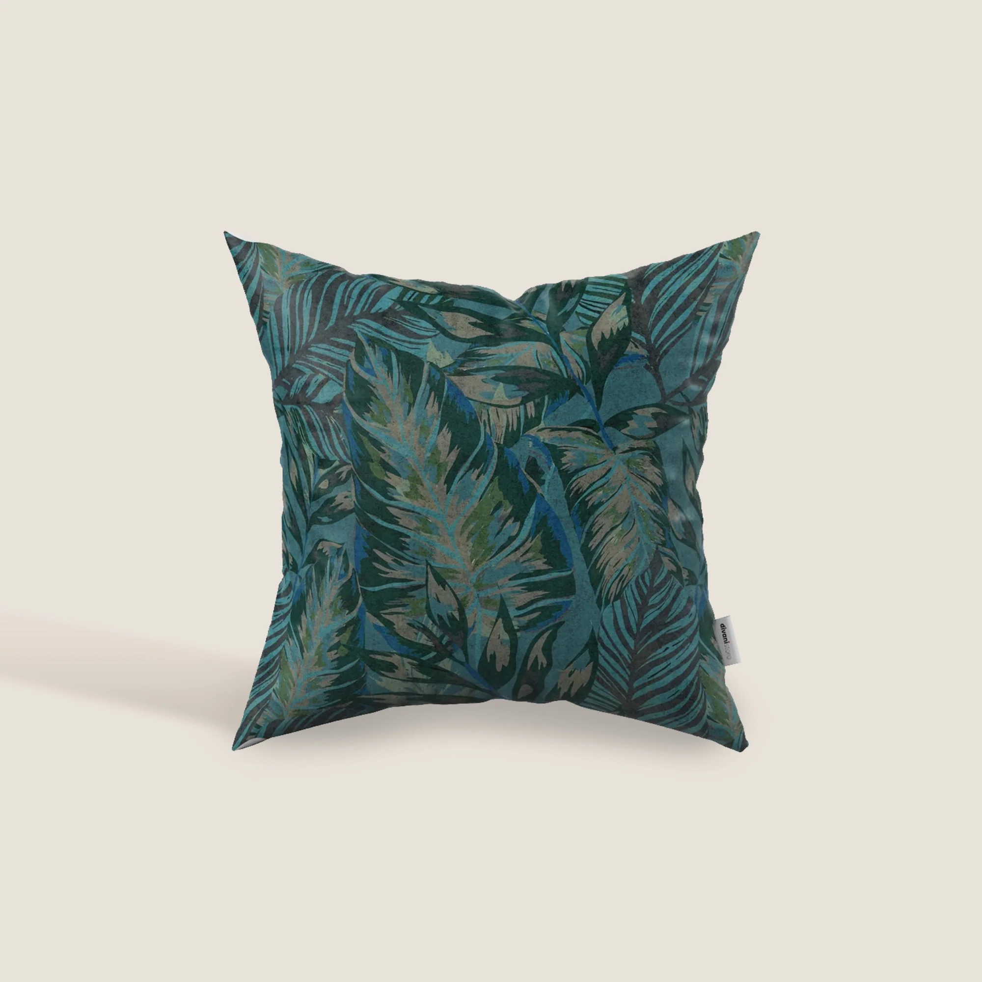 Forest coussins collection en velours imperméable vert d'eau