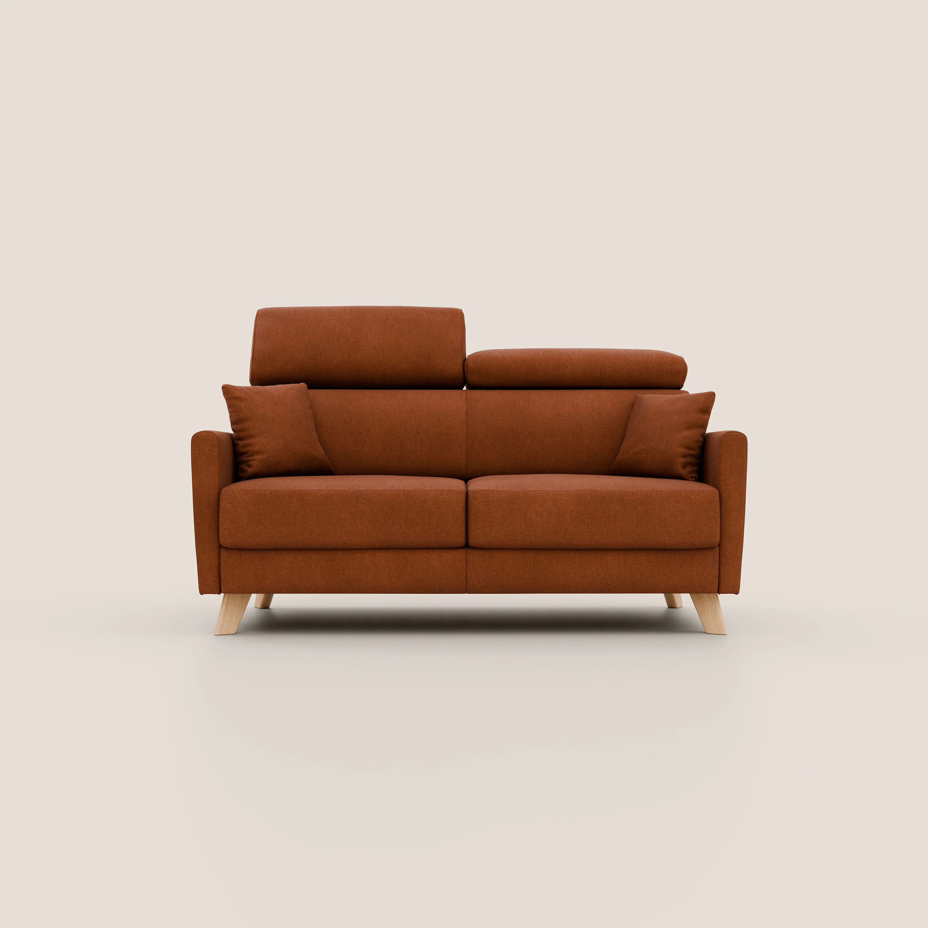 Francy canapé convertible avec têtières réglables en tissu détachable T17 orange