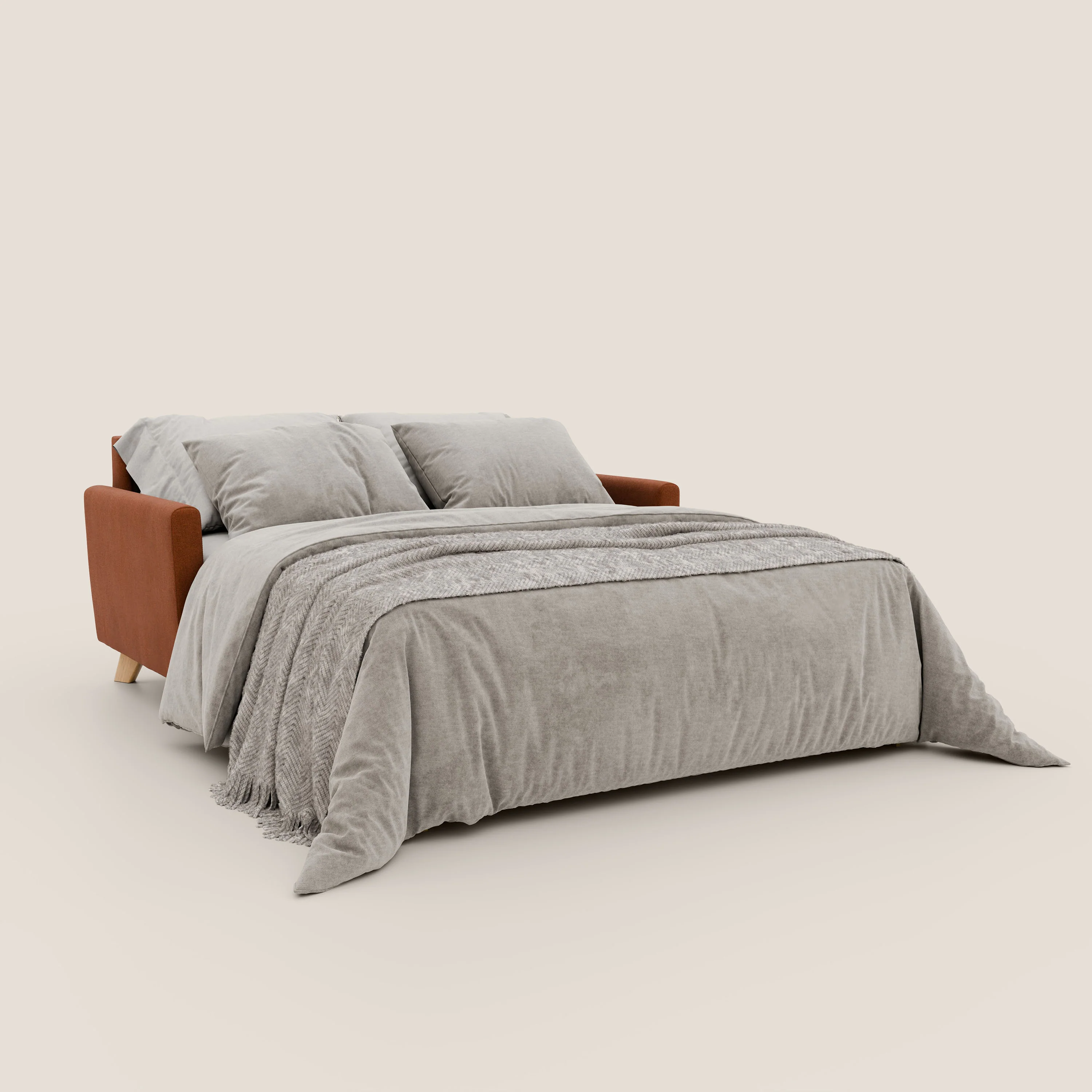 Francy canapé convertible avec têtières réglables en tissu détachable T17 orange - Image 2