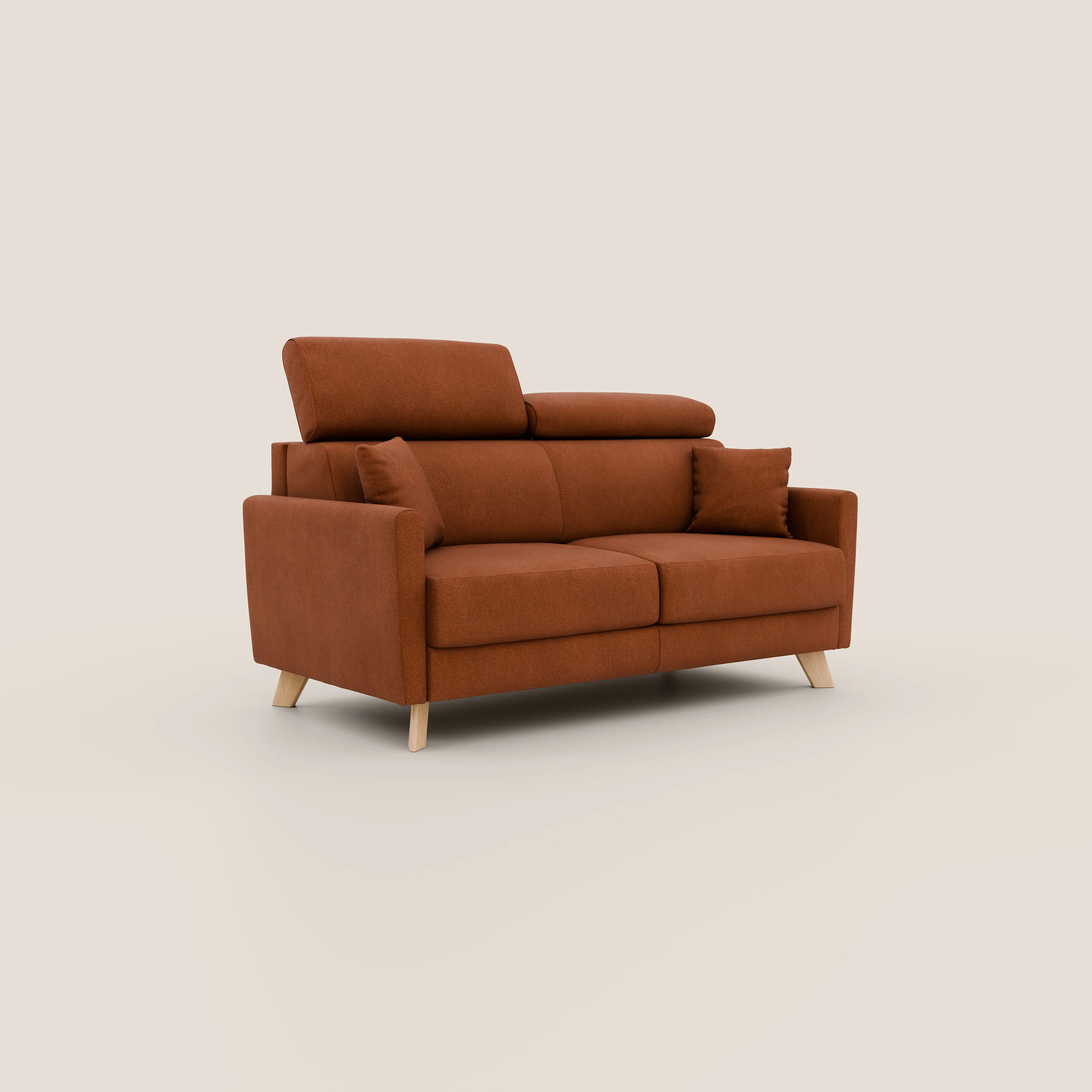 Francy canapé convertible avec têtières réglables en tissu détachable T17 orange - Image 3