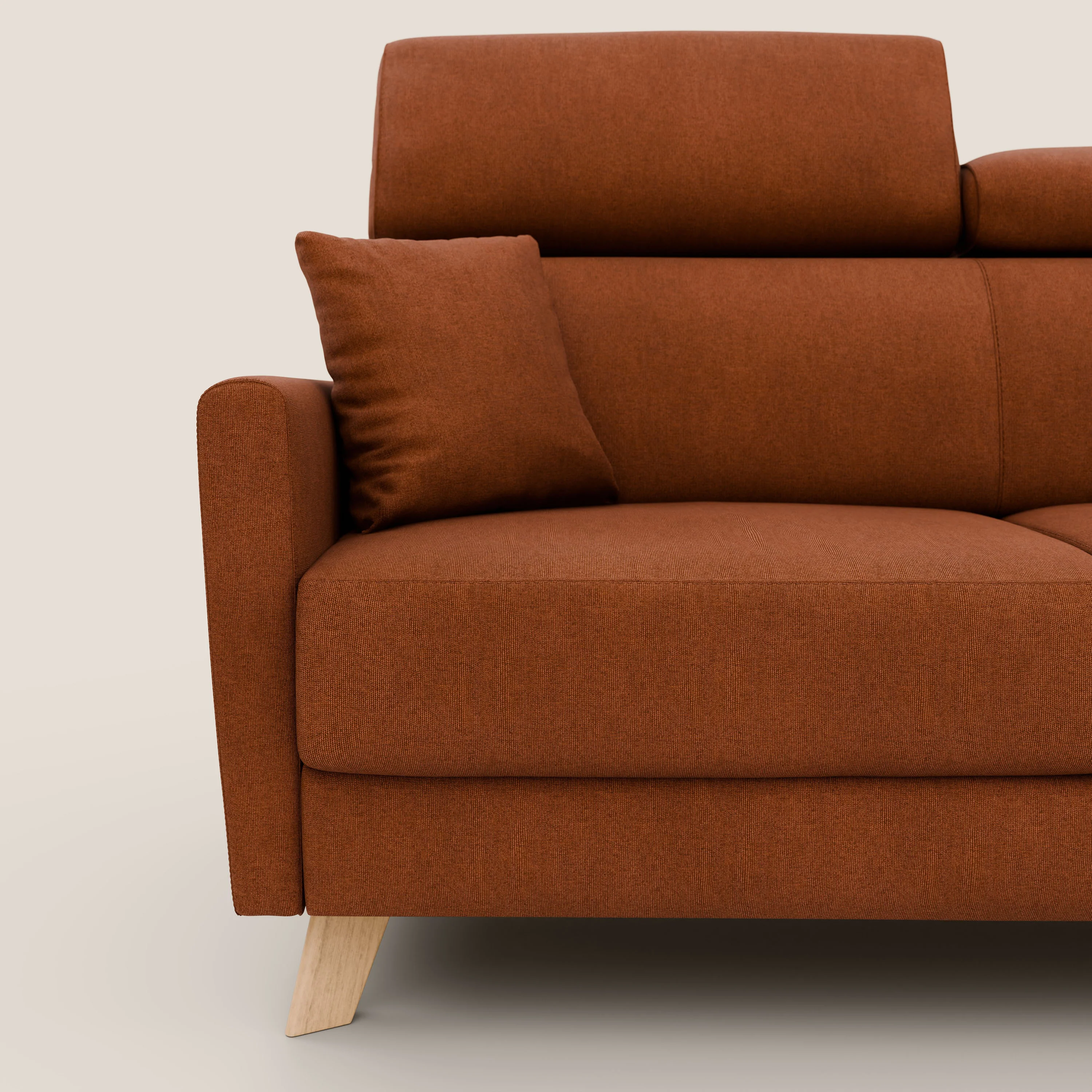 Francy canapé convertible avec têtières réglables en tissu détachable T17 orange - Image 7