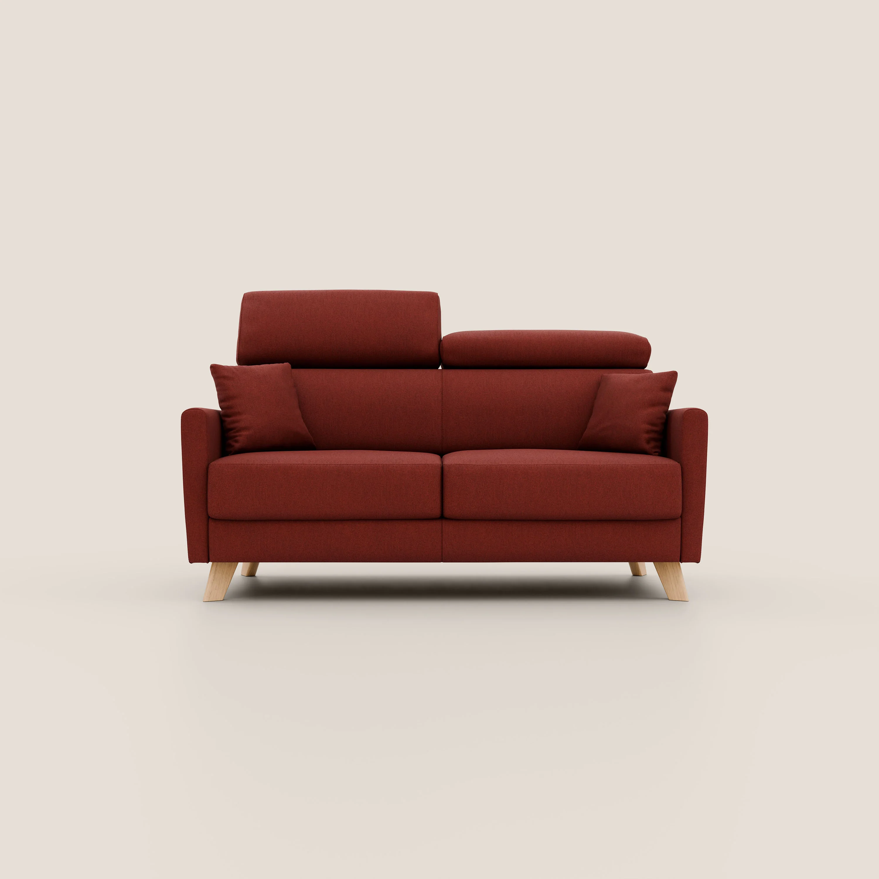Francy canapé convertible avec têtières réglables en tissu détachable T17 rouge
