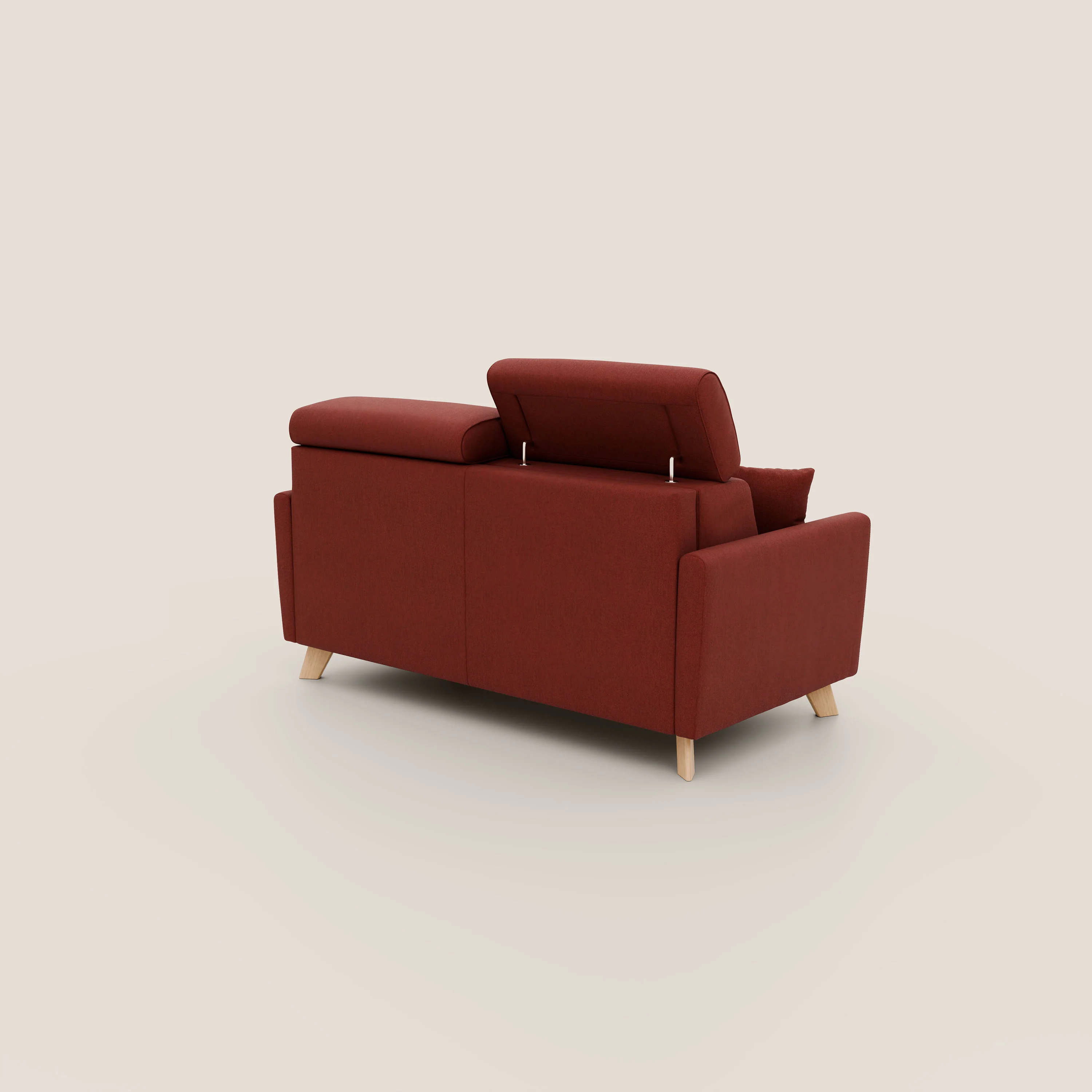Francy canapé convertible avec têtières réglables en tissu détachable T17 rouge - Image 4