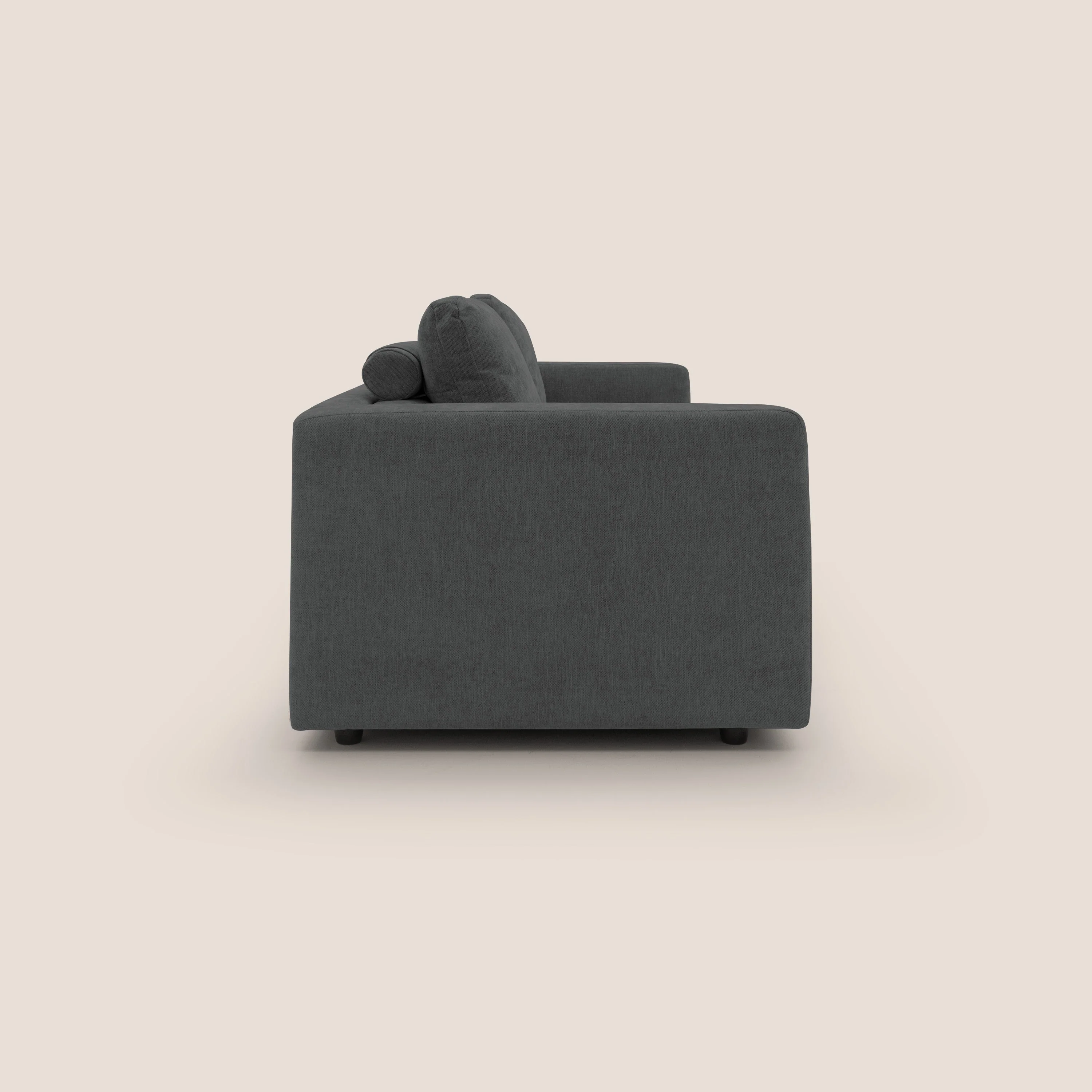 Freia Canapé convertible minimaliste matelas h15cm aux dossiers moelleux en tissu imperméable T14 anthracite - Image 8