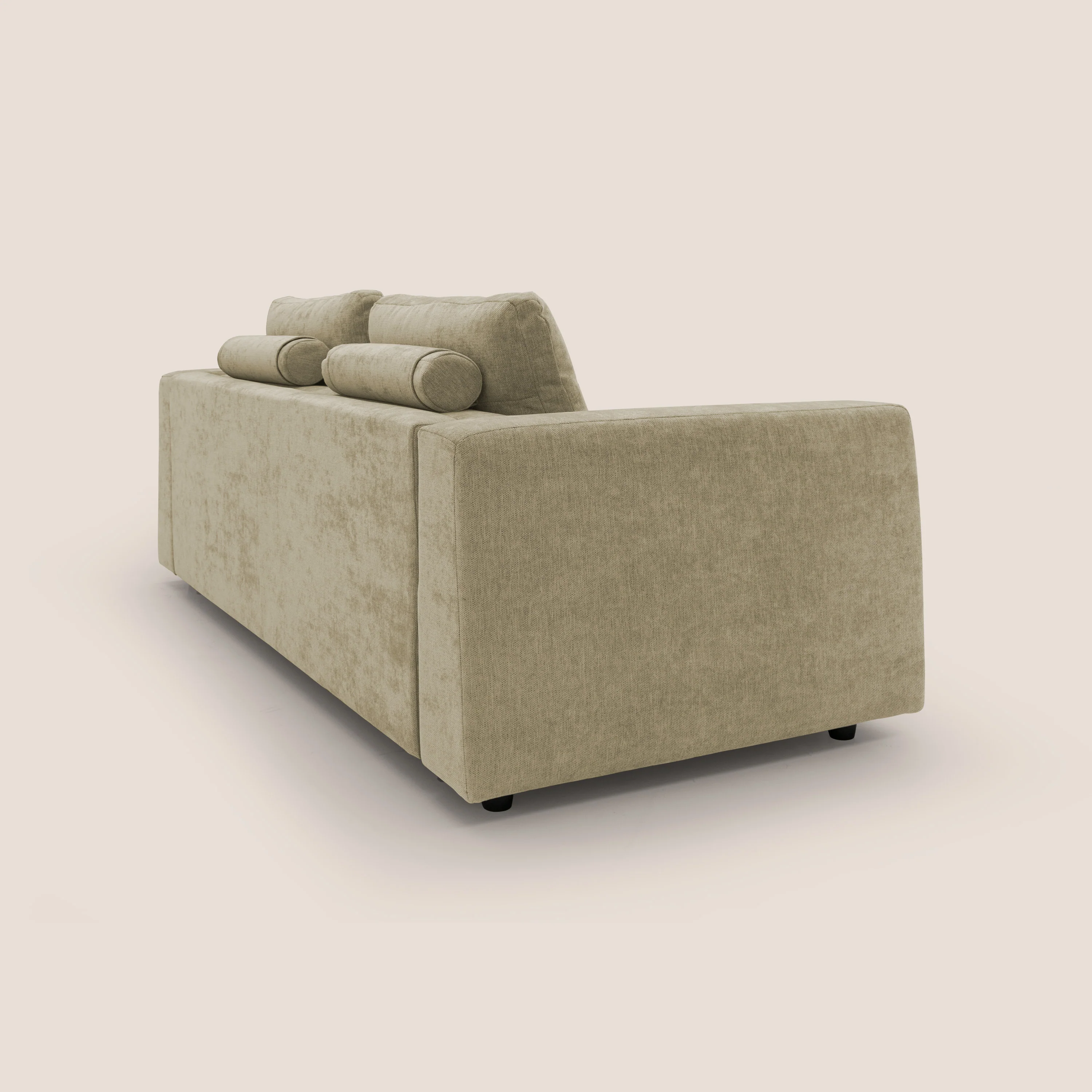 Freia Canapé convertible minimaliste matelas h15cm aux dossiers moelleux en tissu imperméable T14 beige - Image 9