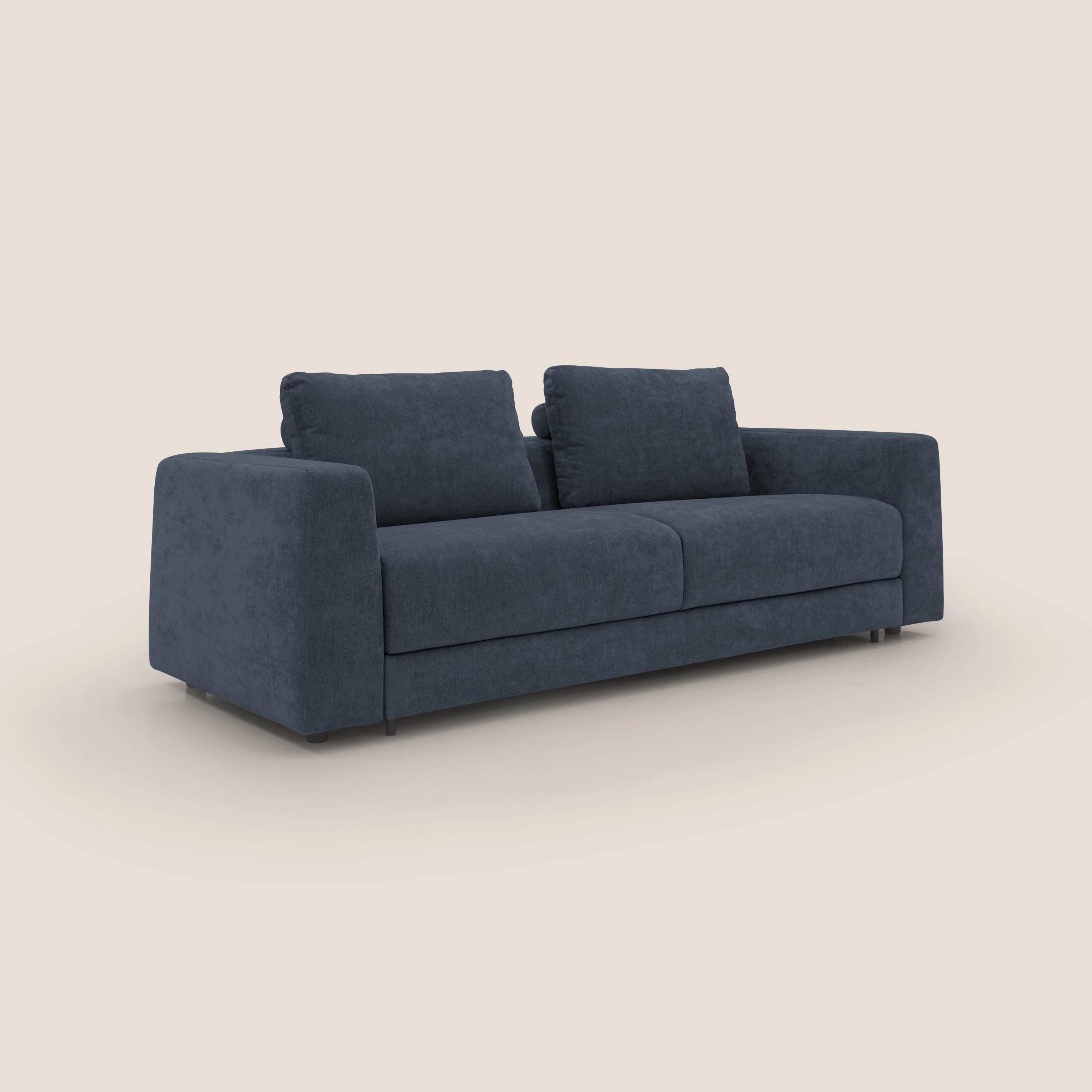 Freia Canapé convertible minimaliste matelas h15cm aux dossiers moelleux en tissu imperméable T14 bleu - Image 3