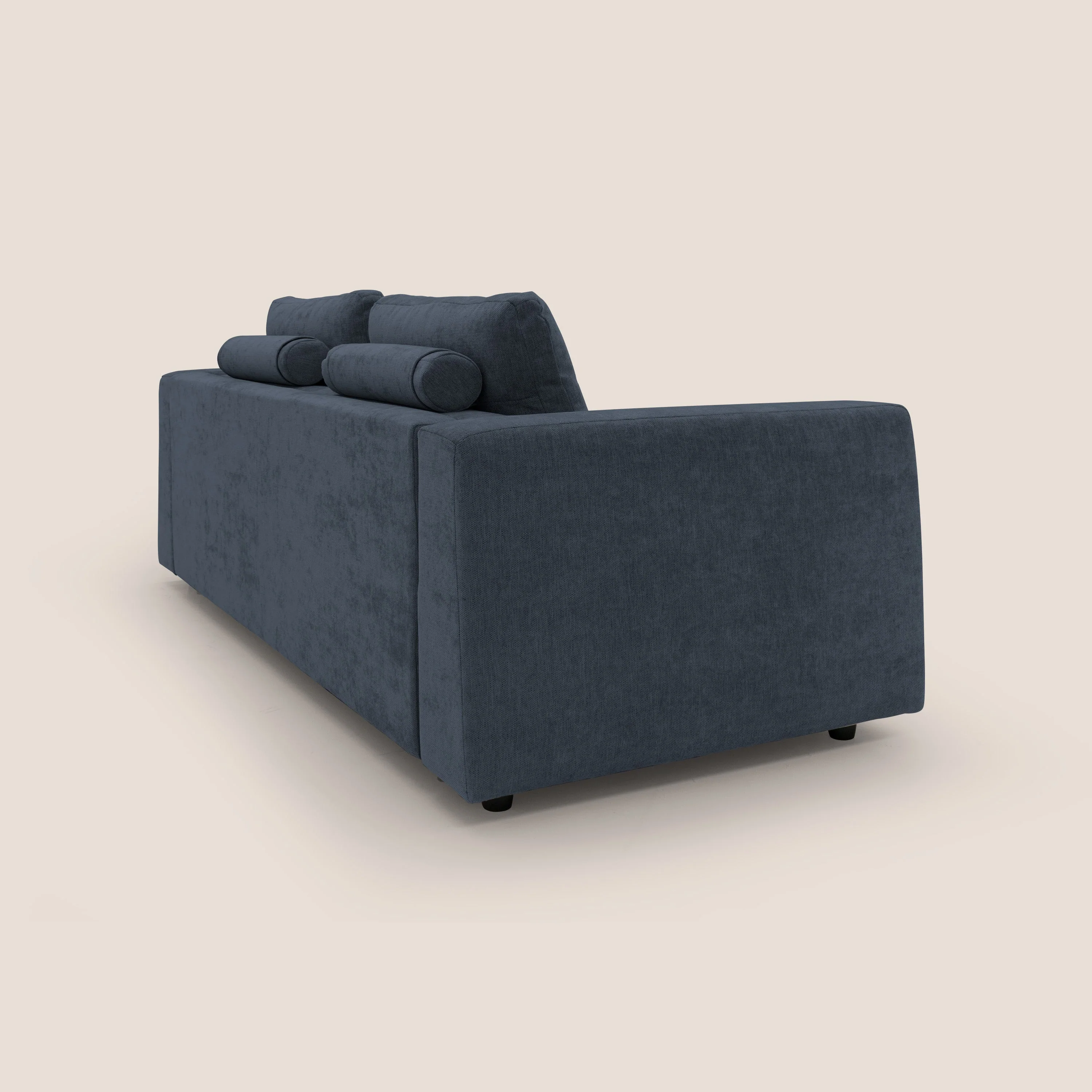 Freia Canapé convertible minimaliste matelas h15cm aux dossiers moelleux en tissu imperméable T14 bleu - Image 9