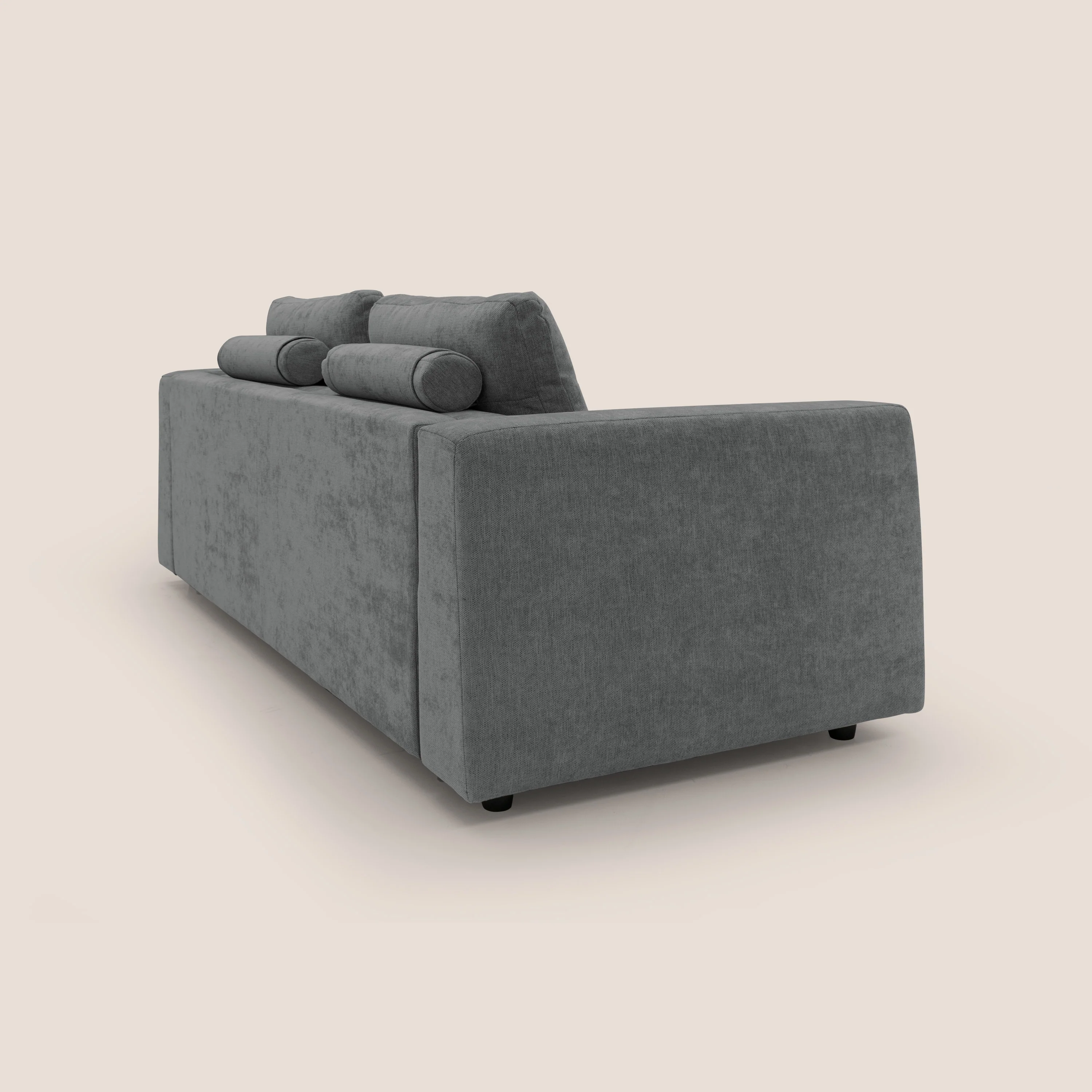 Freia Canapé convertible minimaliste matelas h15cm aux dossiers moelleux en tissu imperméable T14 gris - Image 9