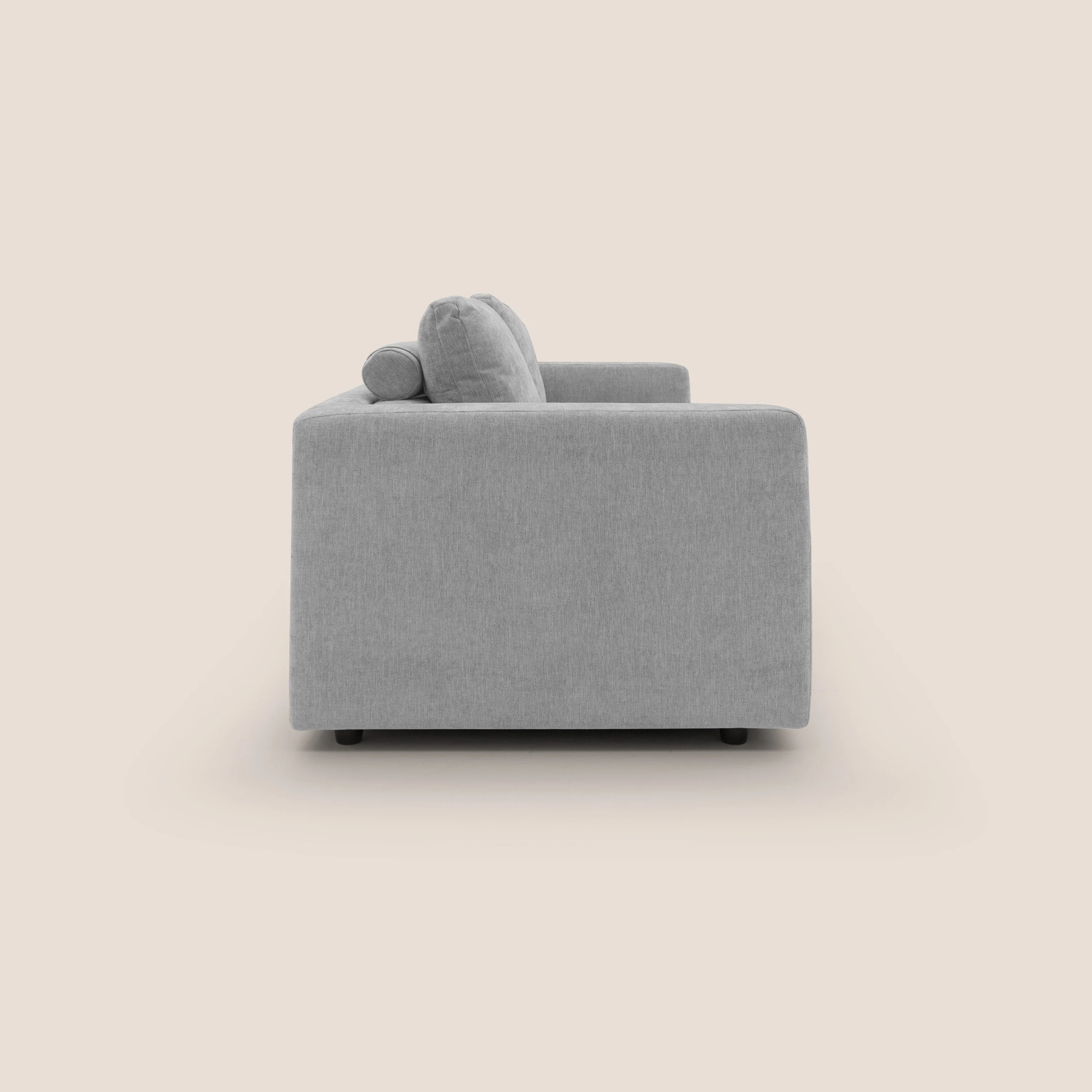 Freia Canapé convertible minimaliste matelas h15cm aux dossiers moelleux en tissu imperméable T14 gris clair - Image 8