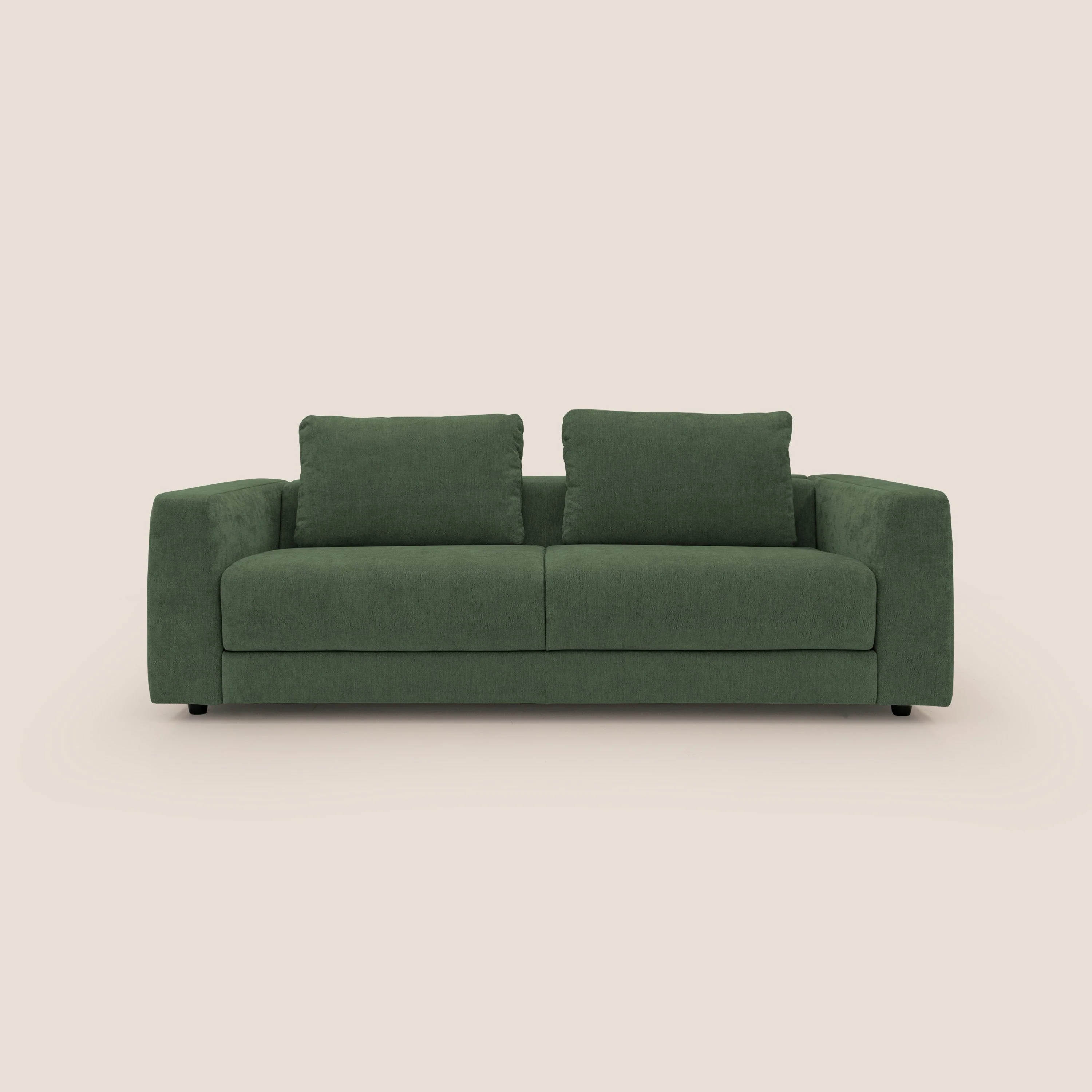 Freia Canapé convertible minimaliste matelas h15cm aux dossiers moelleux en tissu imperméable T14 vert