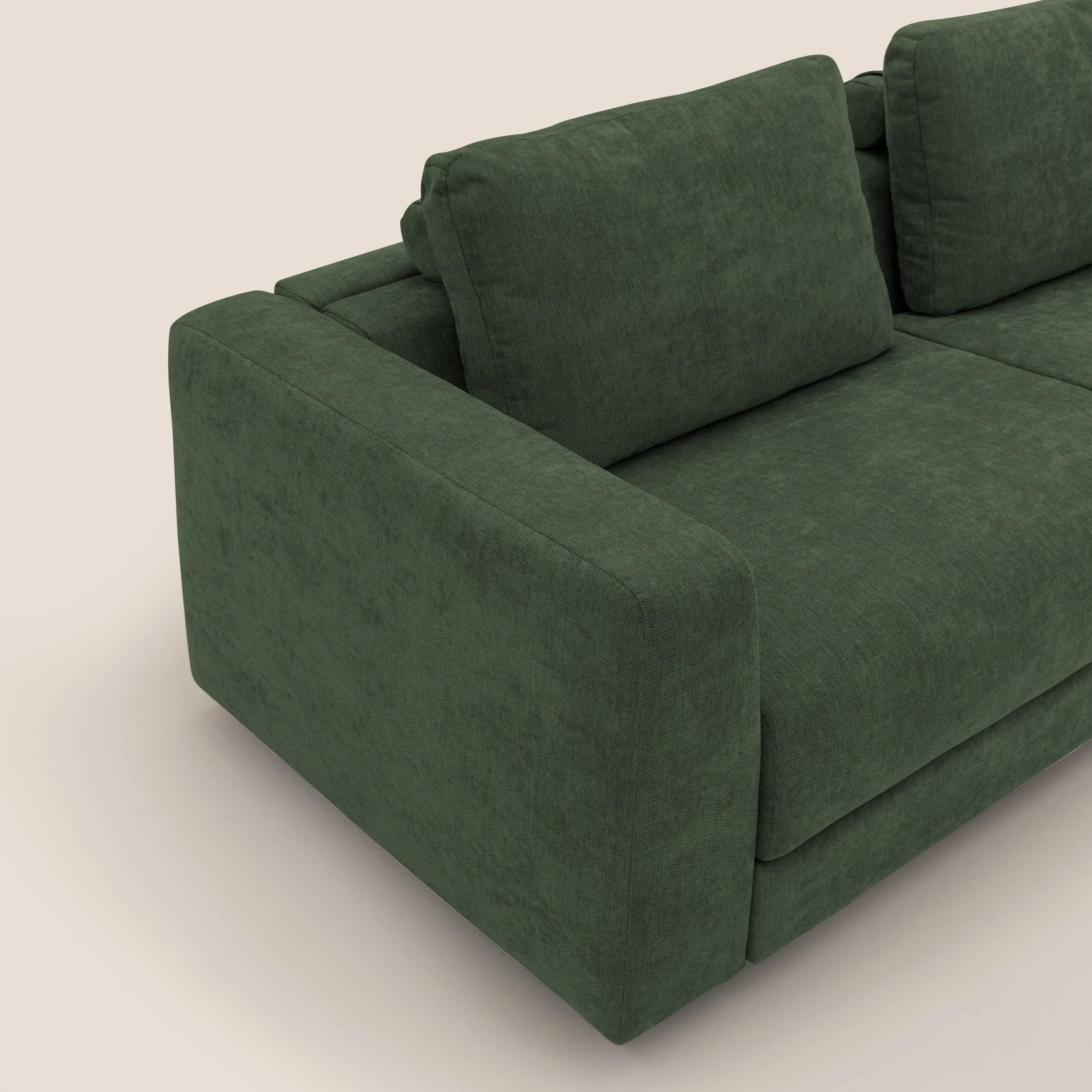 Freia Canapé convertible minimaliste matelas h15cm aux dossiers moelleux en tissu imperméable T14 vert - Image 7