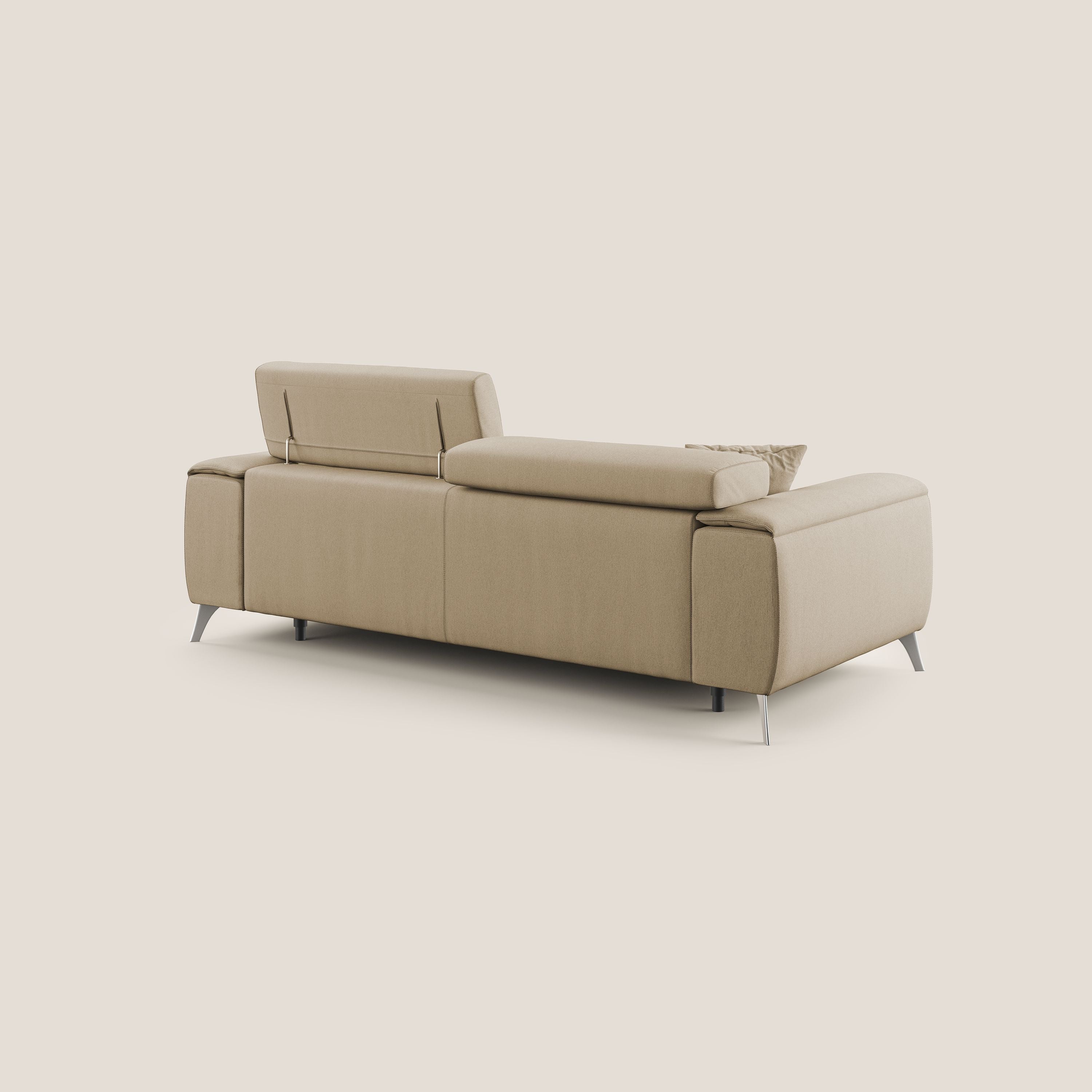 Fusion Canapé avec assises coulissantes en tissu doux antitache T05 beige - Image 5