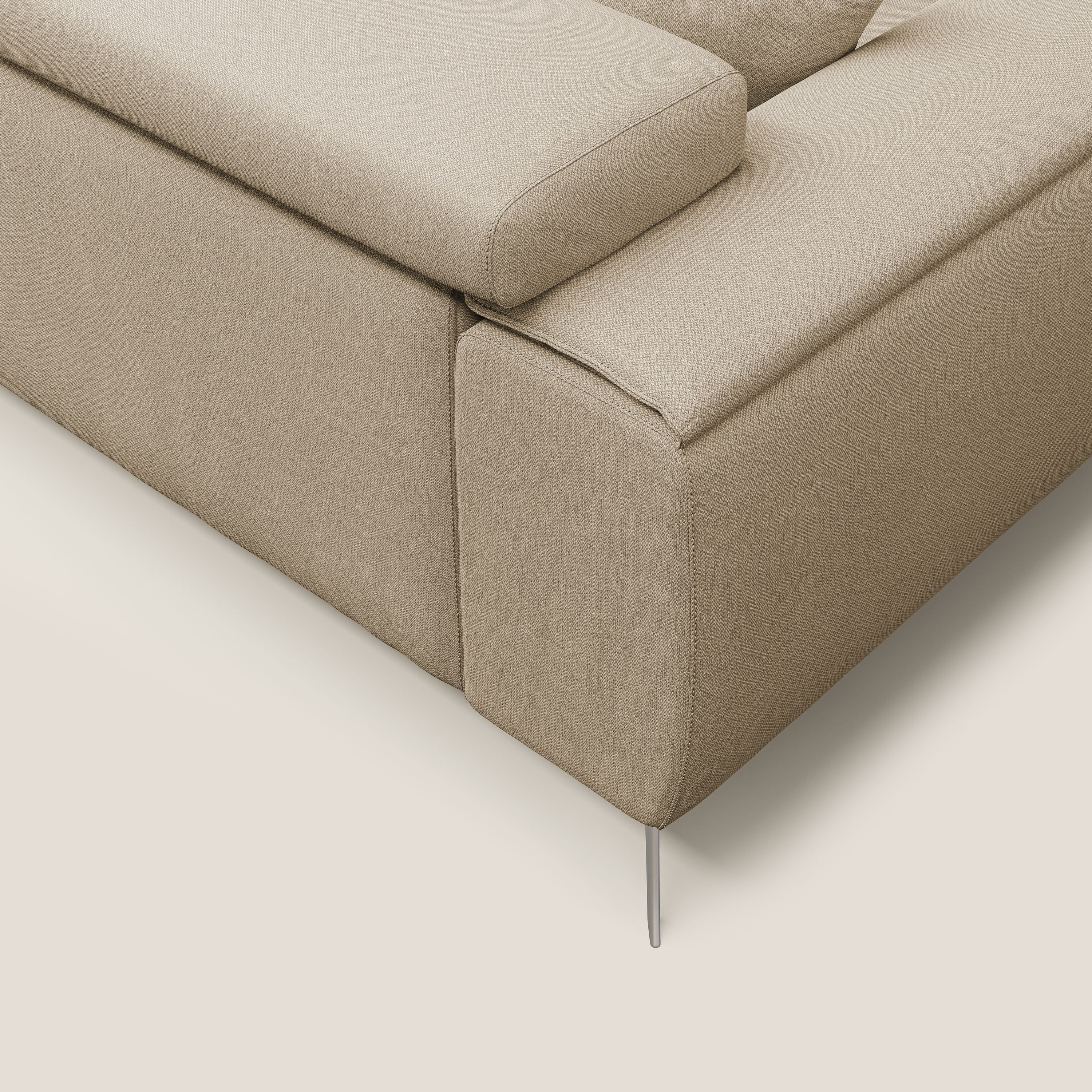 Fusion Canapé avec assises coulissantes en tissu doux antitache T05 beige - Image 7