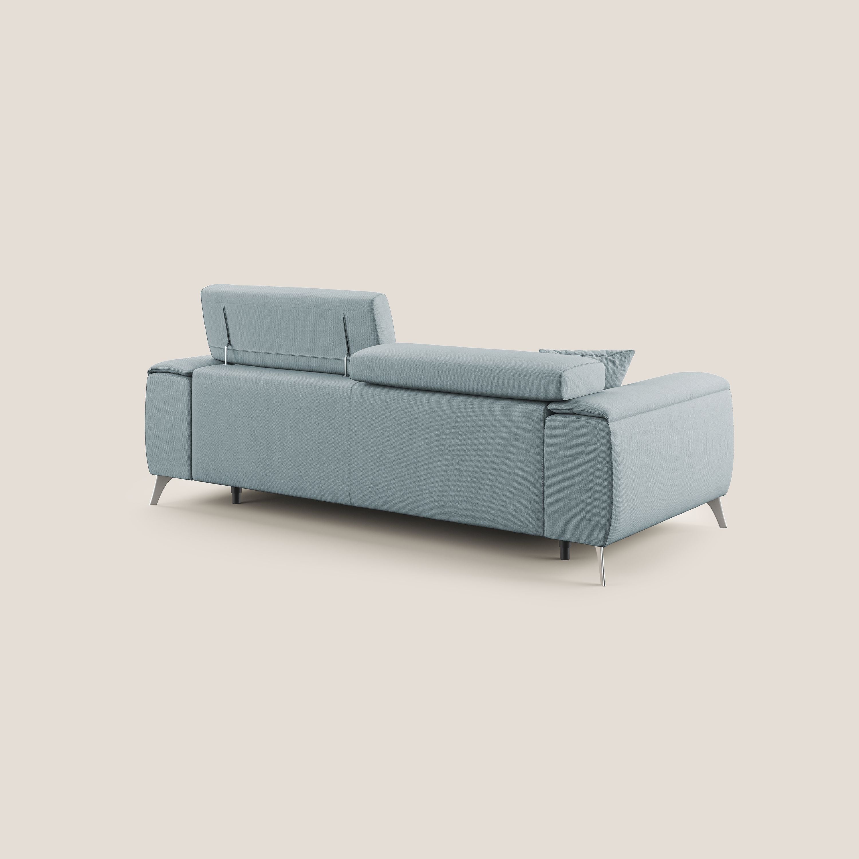 Fusion Canapé avec assises coulissantes en tissu doux antitache T05 bleu gris - Image 5