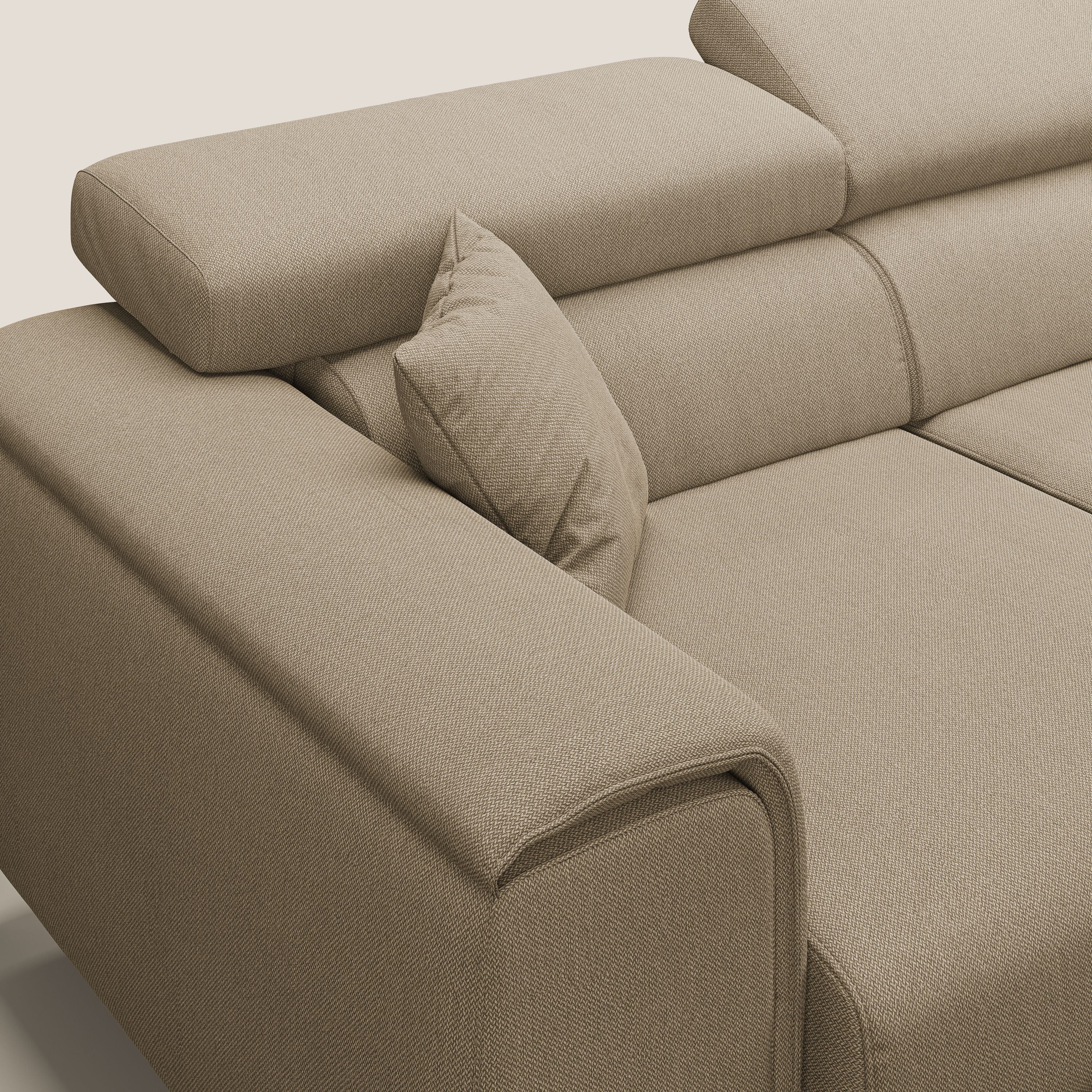 Fusion Canapé d'angle avec assises amovibles en tissu doux antitache T05 beige - Image 9