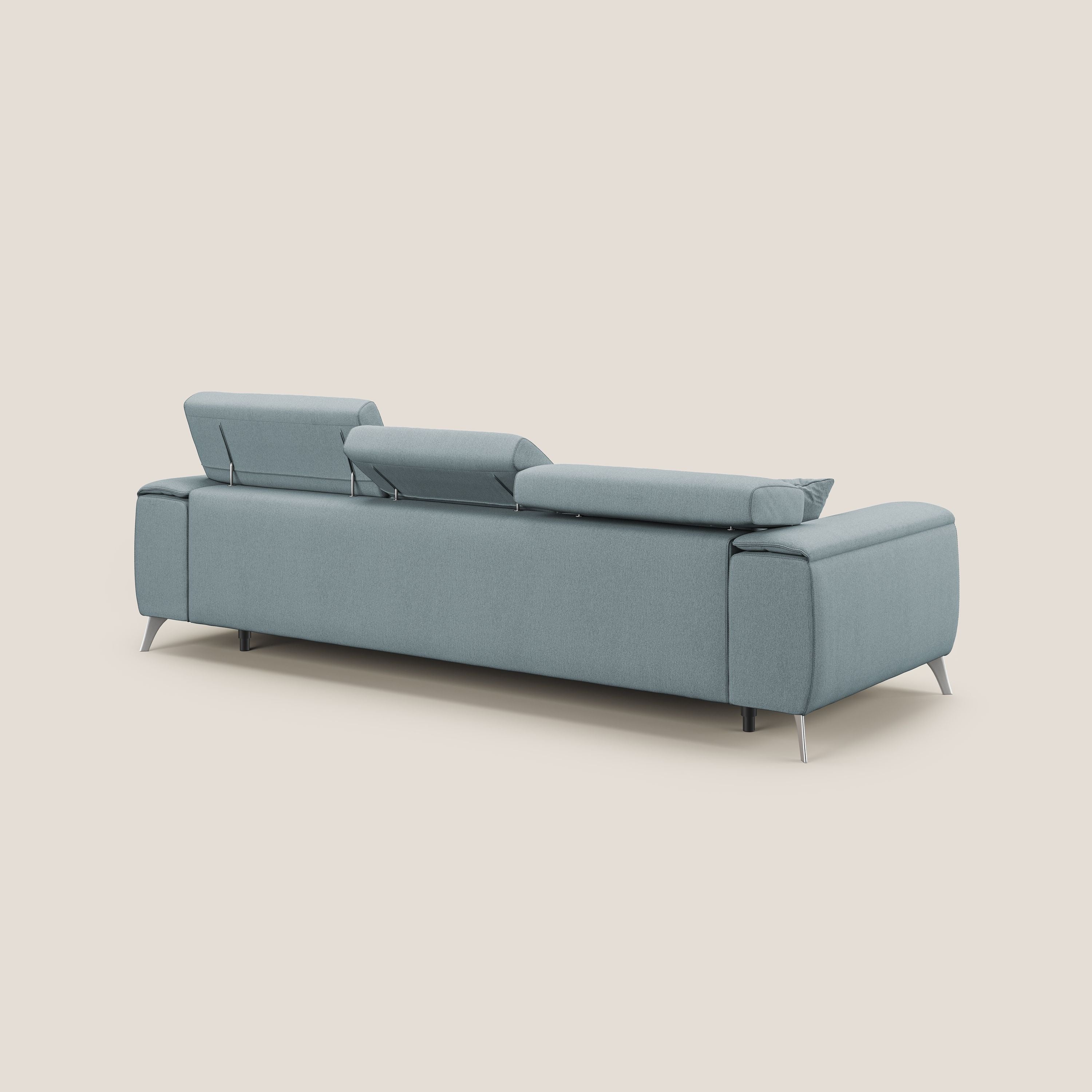 Fusion Canapé d'angle avec assises amovibles en tissu doux antitache T05 sucre glace - Image 7