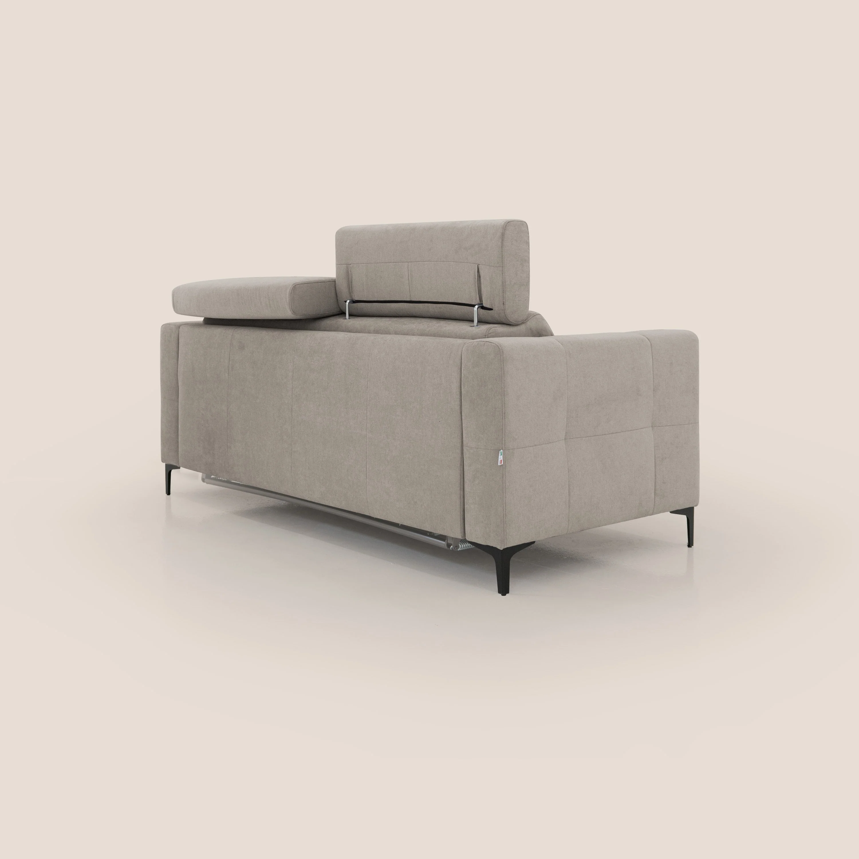 Gardenia canapé convertible matelas H 18cm avec têtières réglables et revêtement imperméable T02 beige - Image 8