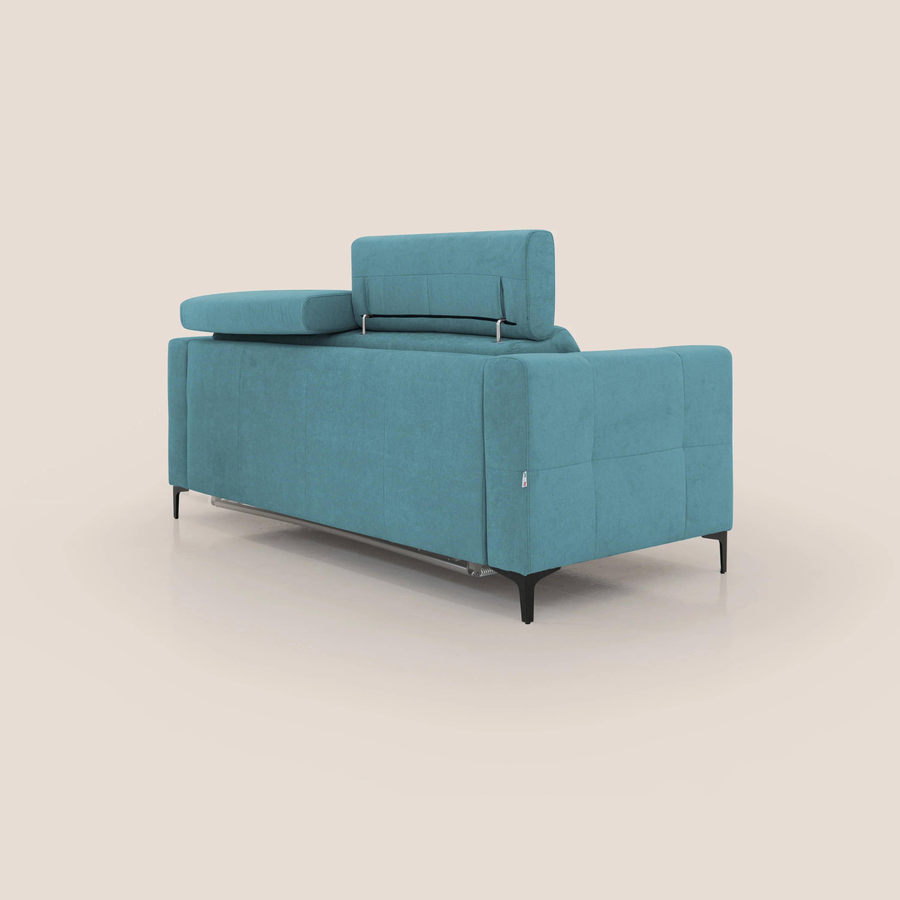 Gardenia canapé convertible matelas H 18cm avec têtières réglables et revêtement imperméable T02 bleu ciel - Image 8