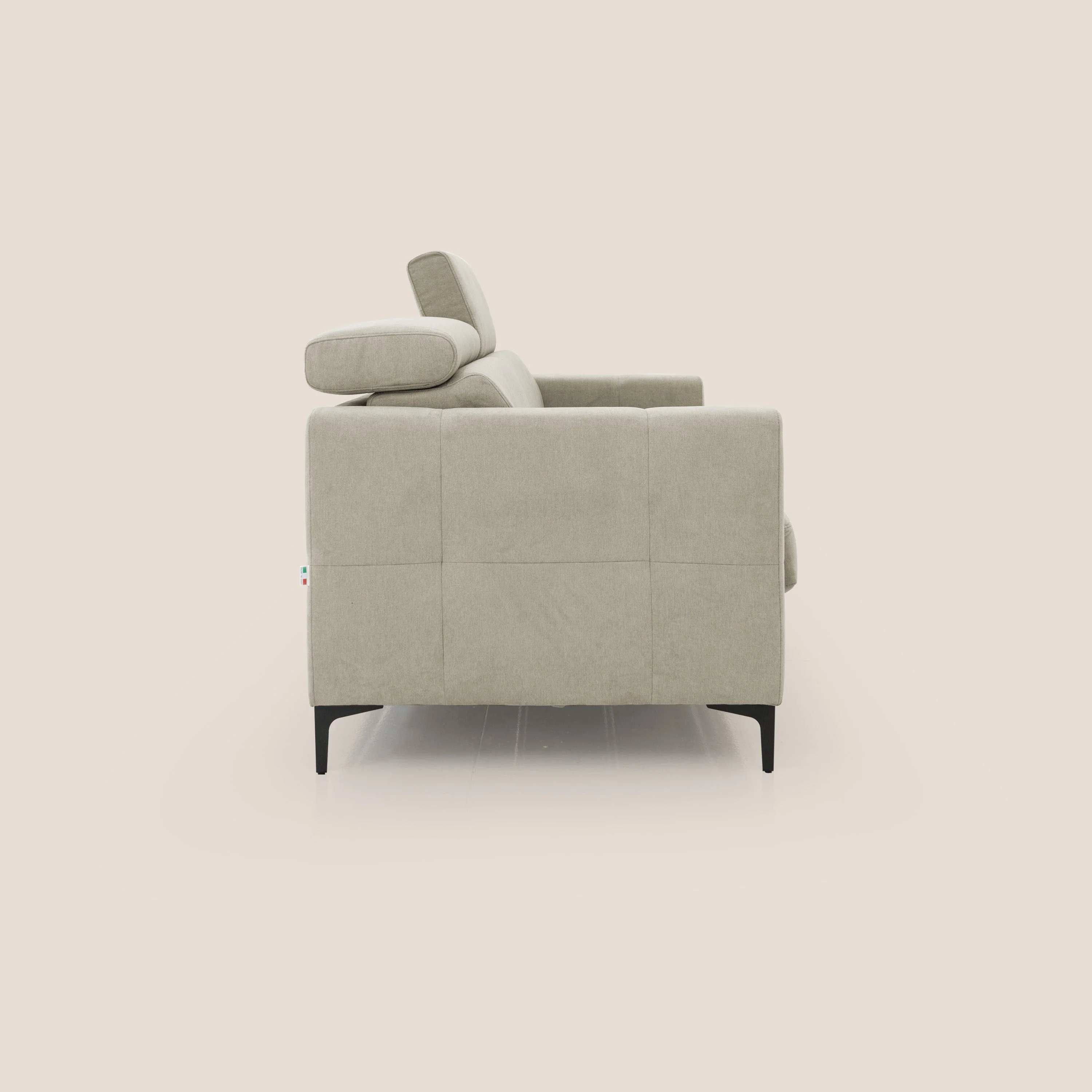Gardenia canapé convertible matelas H 18cm avec têtières réglables et revêtement imperméable T02 crème - Image 7