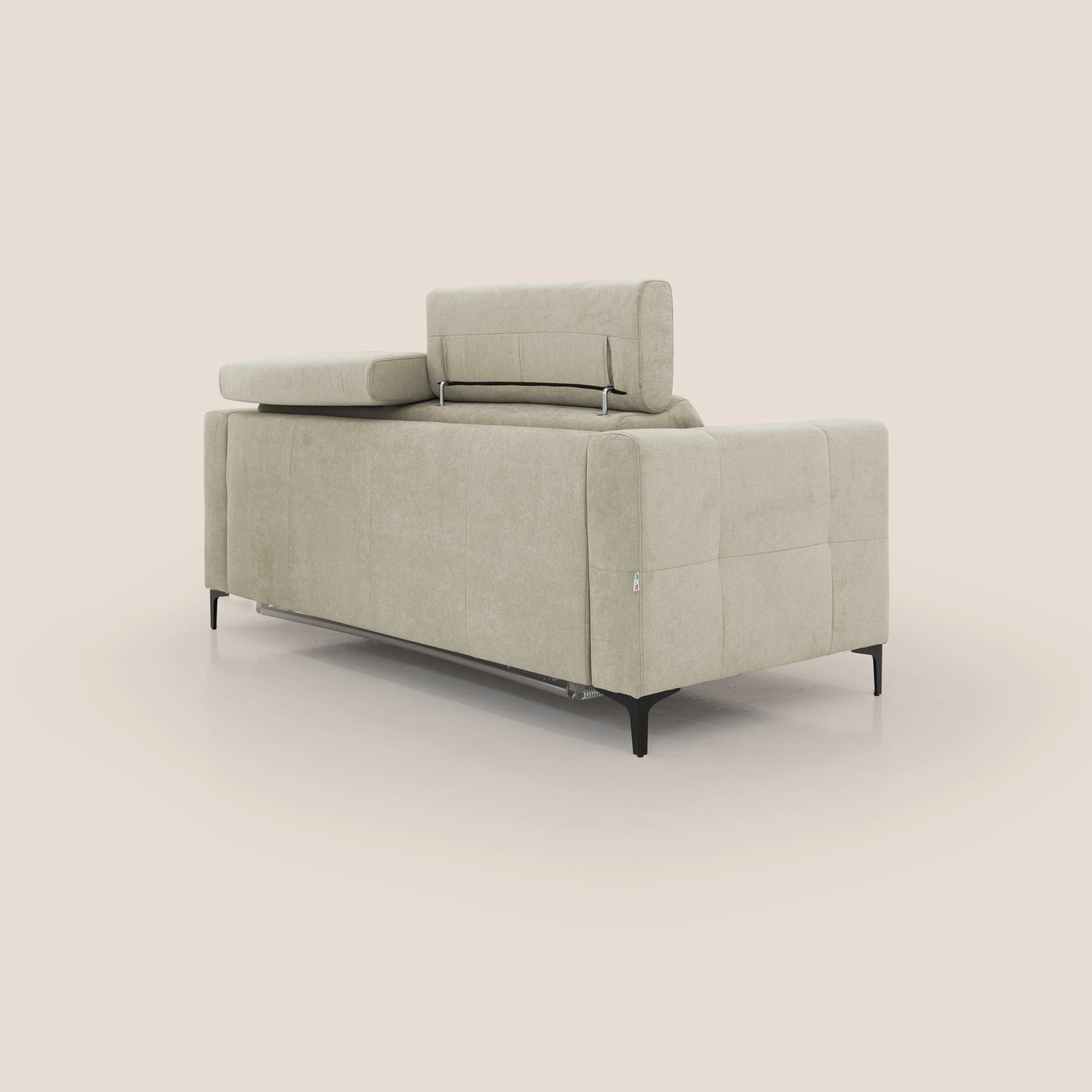 Gardenia canapé convertible matelas H 18cm avec têtières réglables et revêtement imperméable T02 crème - Image 8
