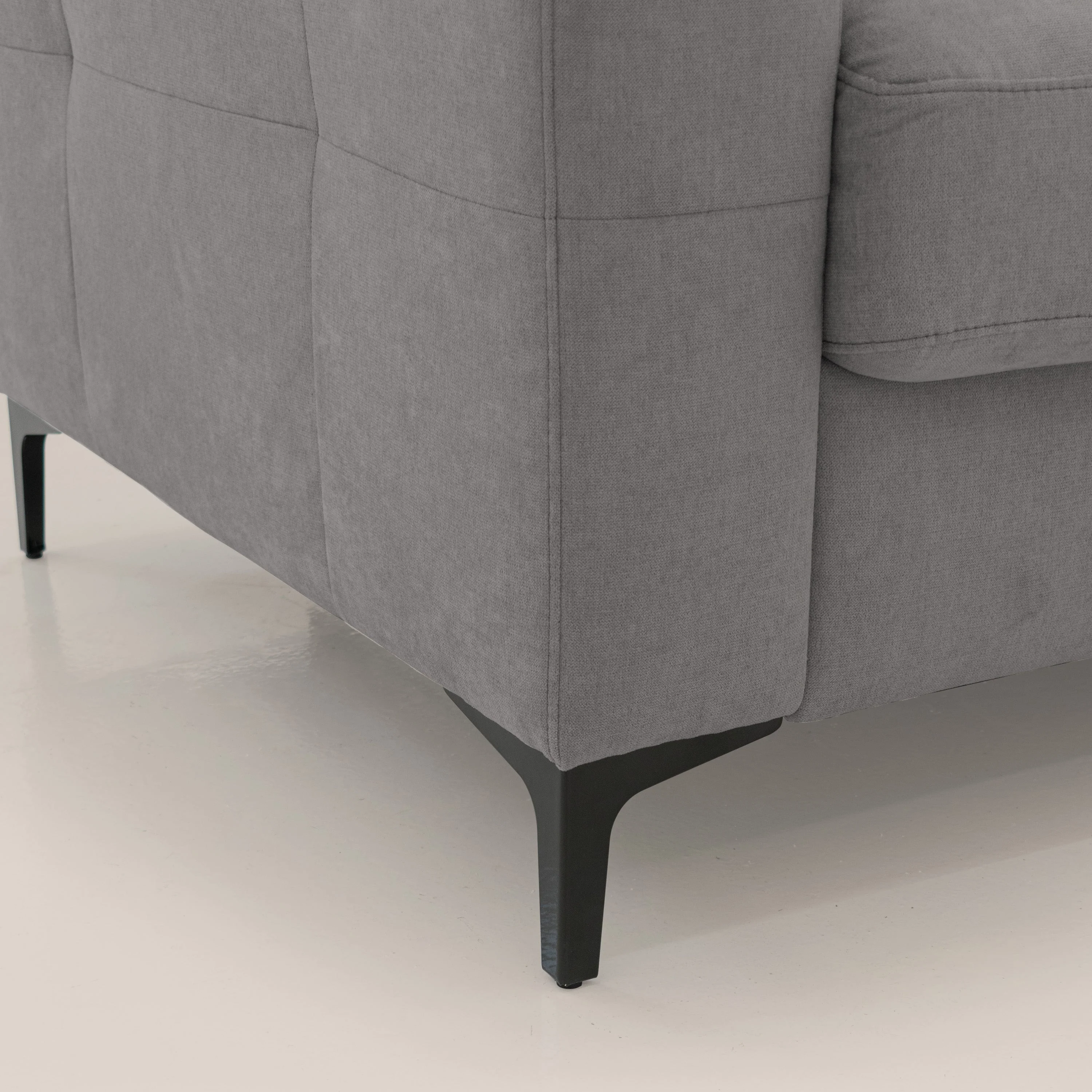 Gardenia canapé convertible matelas H 18cm avec têtières réglables et revêtement imperméable T02 gris - Image 6