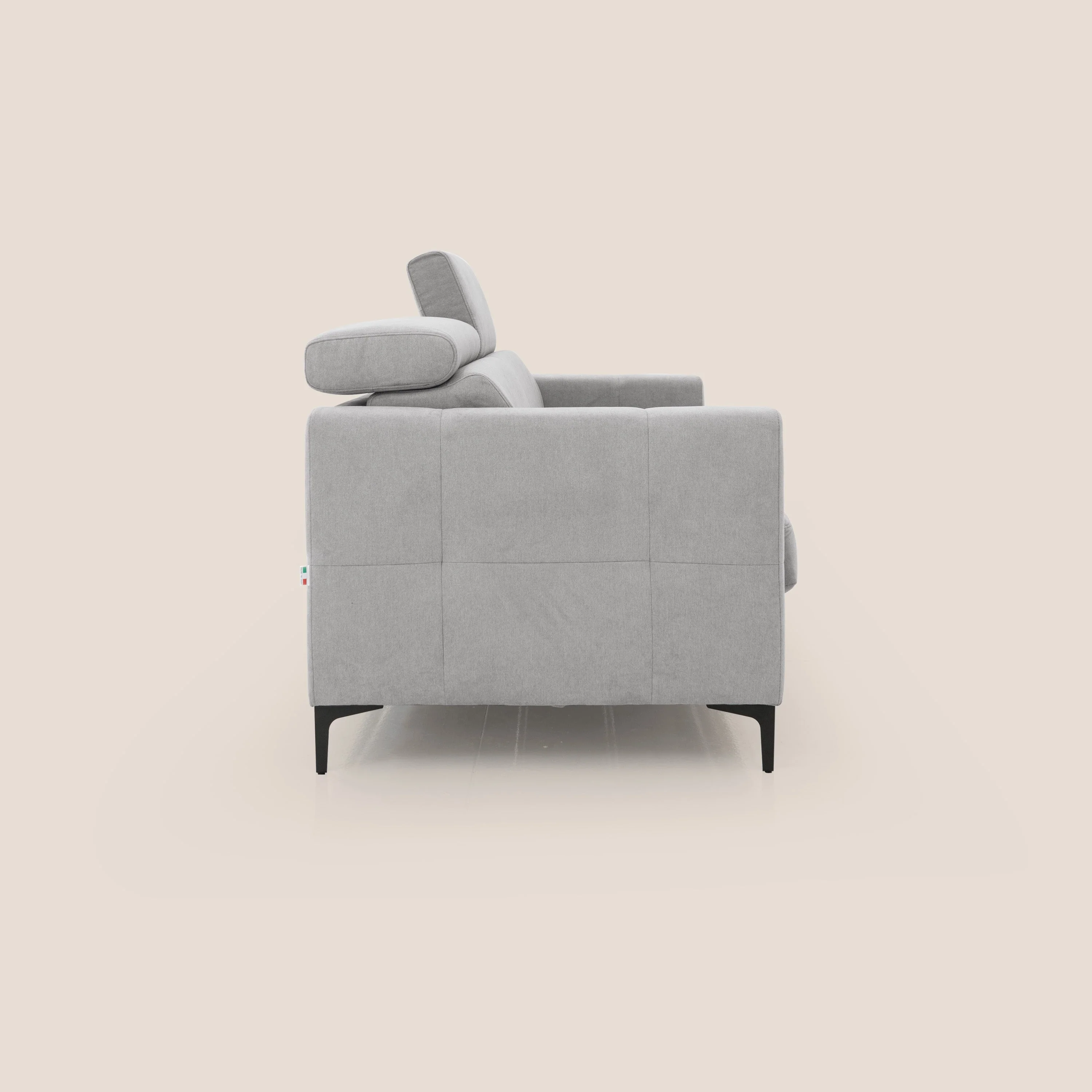 Gardenia canapé convertible matelas H 18cm avec têtières réglables et revêtement imperméable T02 gris clair - Image 7