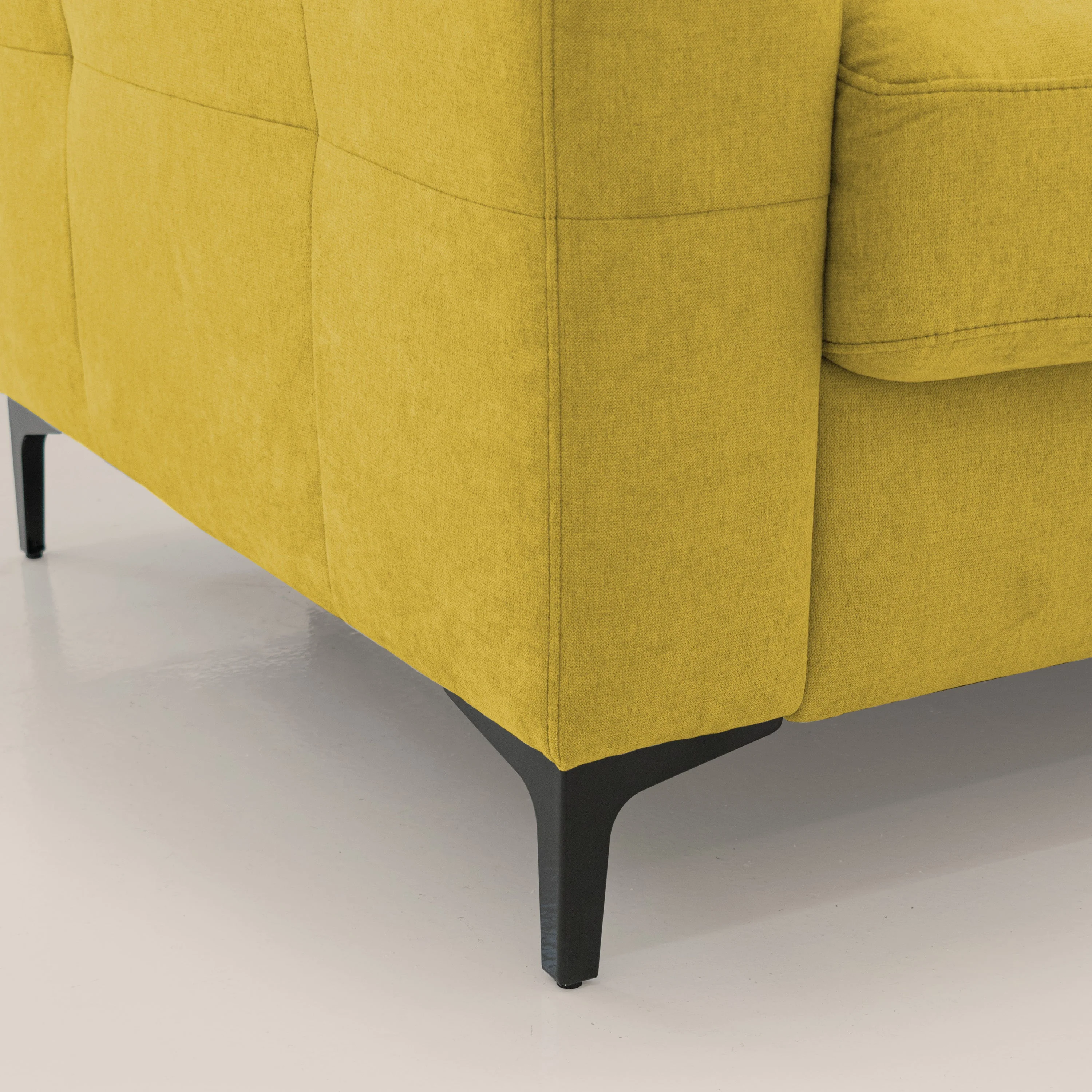 Gardenia canapé convertible matelas H 18cm avec têtières réglables et revêtement imperméable T02 jaune - Image 6