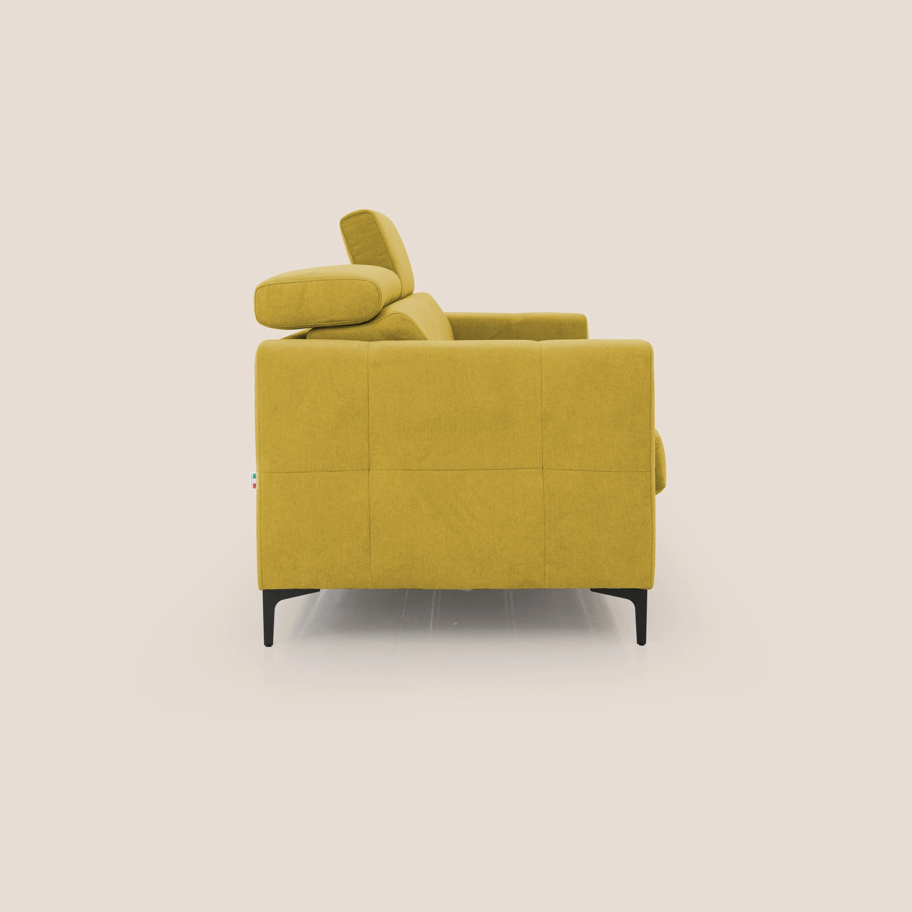 Gardenia canapé convertible matelas H 18cm avec têtières réglables et revêtement imperméable T02 jaune - Image 7