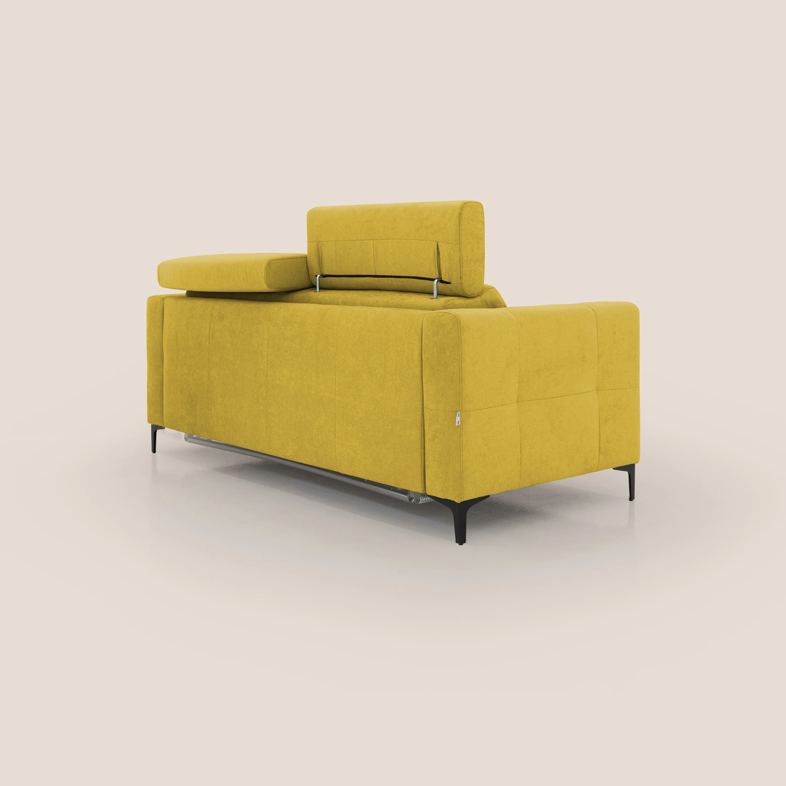 Gardenia canapé convertible matelas H 18cm avec têtières réglables et revêtement imperméable T02 jaune - Image 8