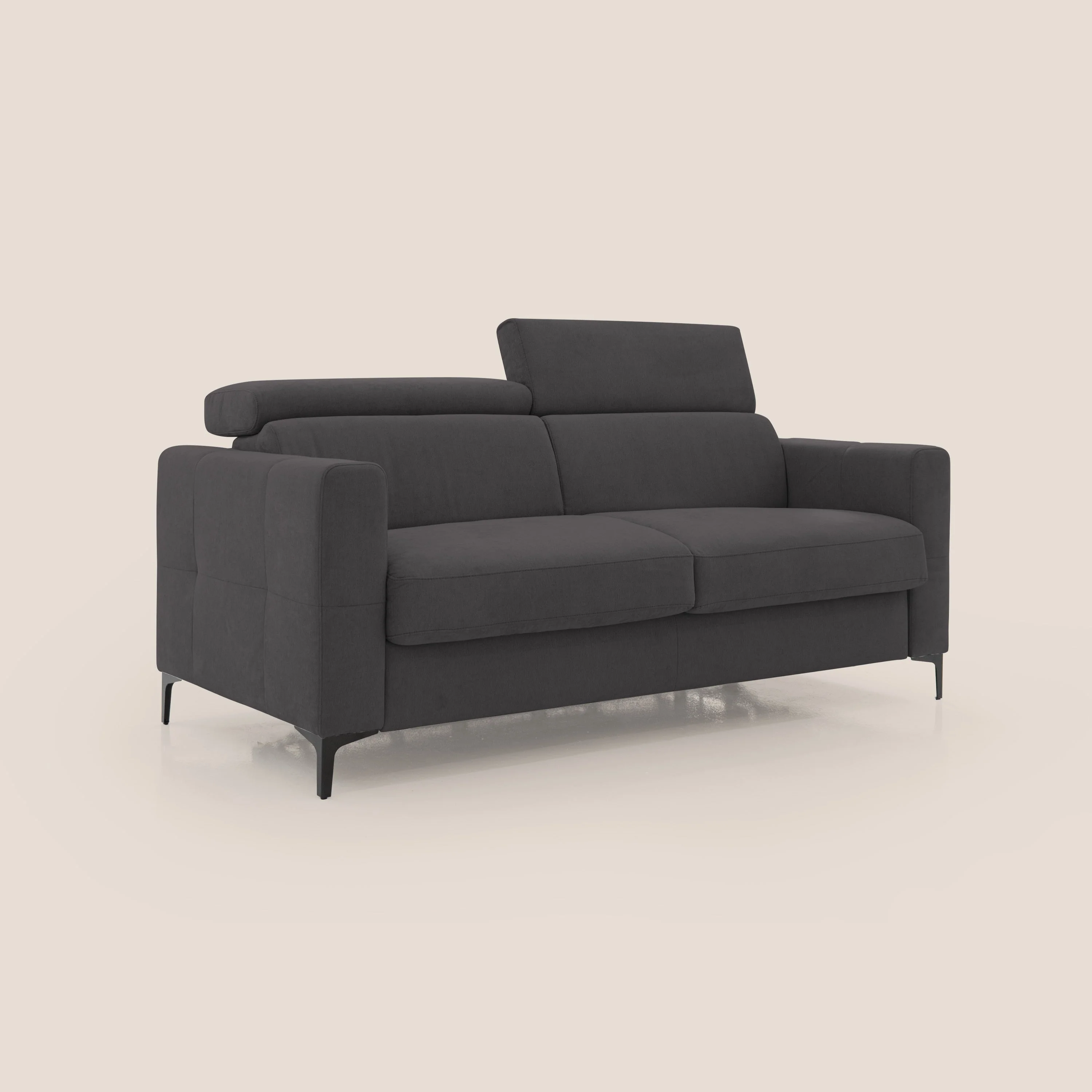 Gardenia canapé convertible matelas H 18cm avec têtières réglables et revêtement imperméable T02 noir - Image 3