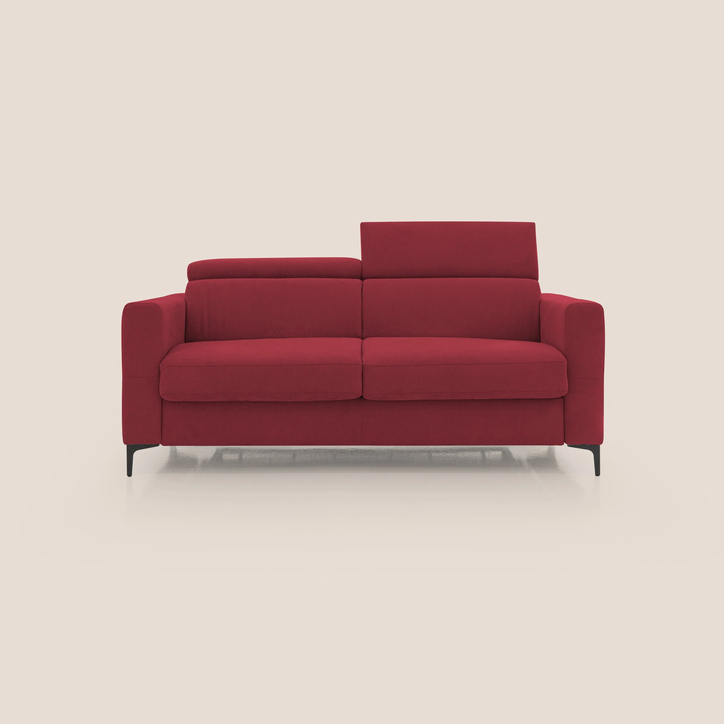 Gardenia canapĂ© convertible matelas H 18cm avec tĂȘtiĂšres rĂ©glables et revĂȘtement impermĂ©able T02 rouge