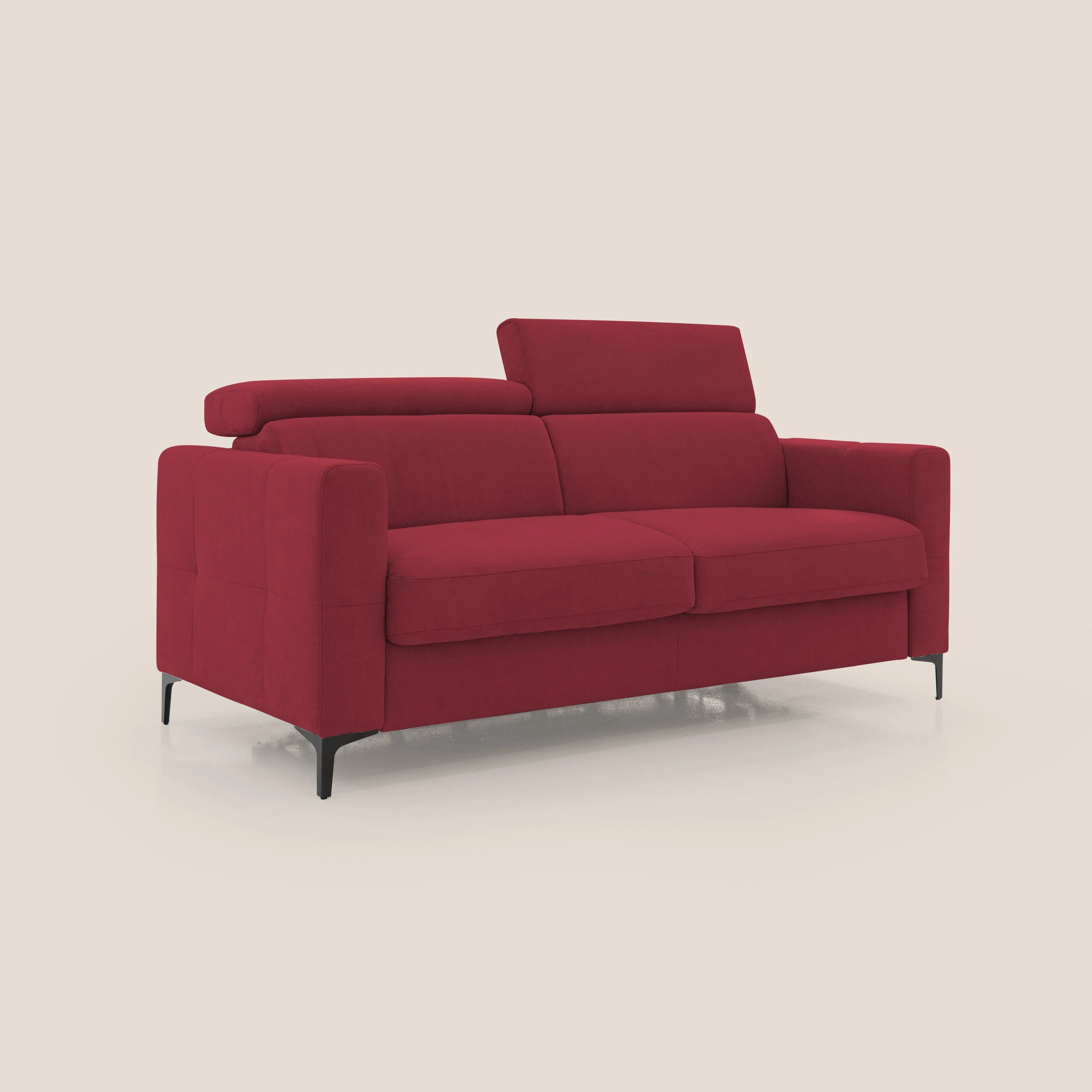 Gardenia canapĂ© convertible matelas H 18cm avec tĂȘtiĂšres rĂ©glables et revĂȘtement impermĂ©able T02 rouge - Image 3