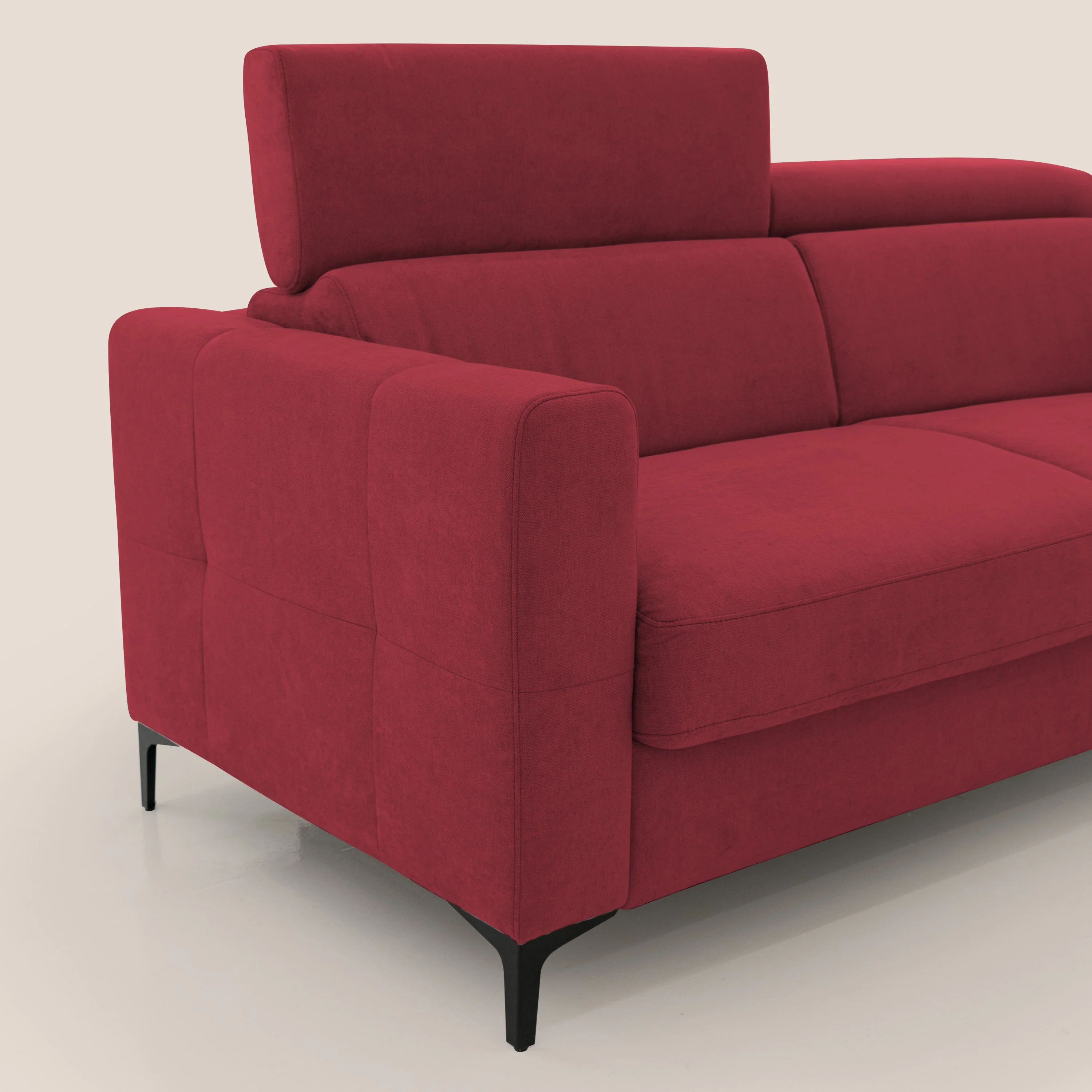 Gardenia canapĂ© convertible matelas H 18cm avec tĂȘtiĂšres rĂ©glables et revĂȘtement impermĂ©able T02 rouge - Image 5