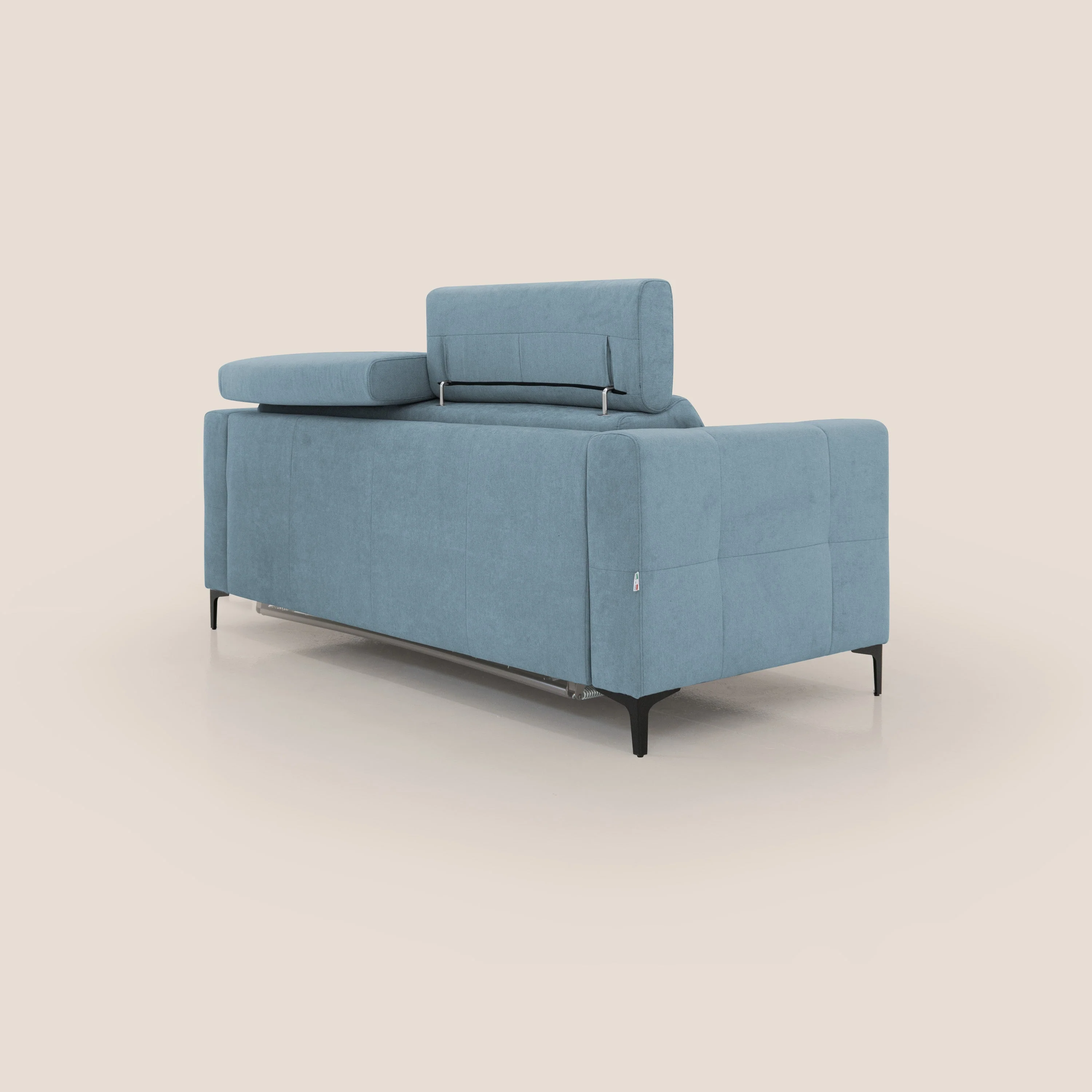 Gardenia canapĂ© convertible matelas H 18cm avec tĂȘtiĂšres rĂ©glables et revĂȘtement impermĂ©able T02 sucre glace - Image 8
