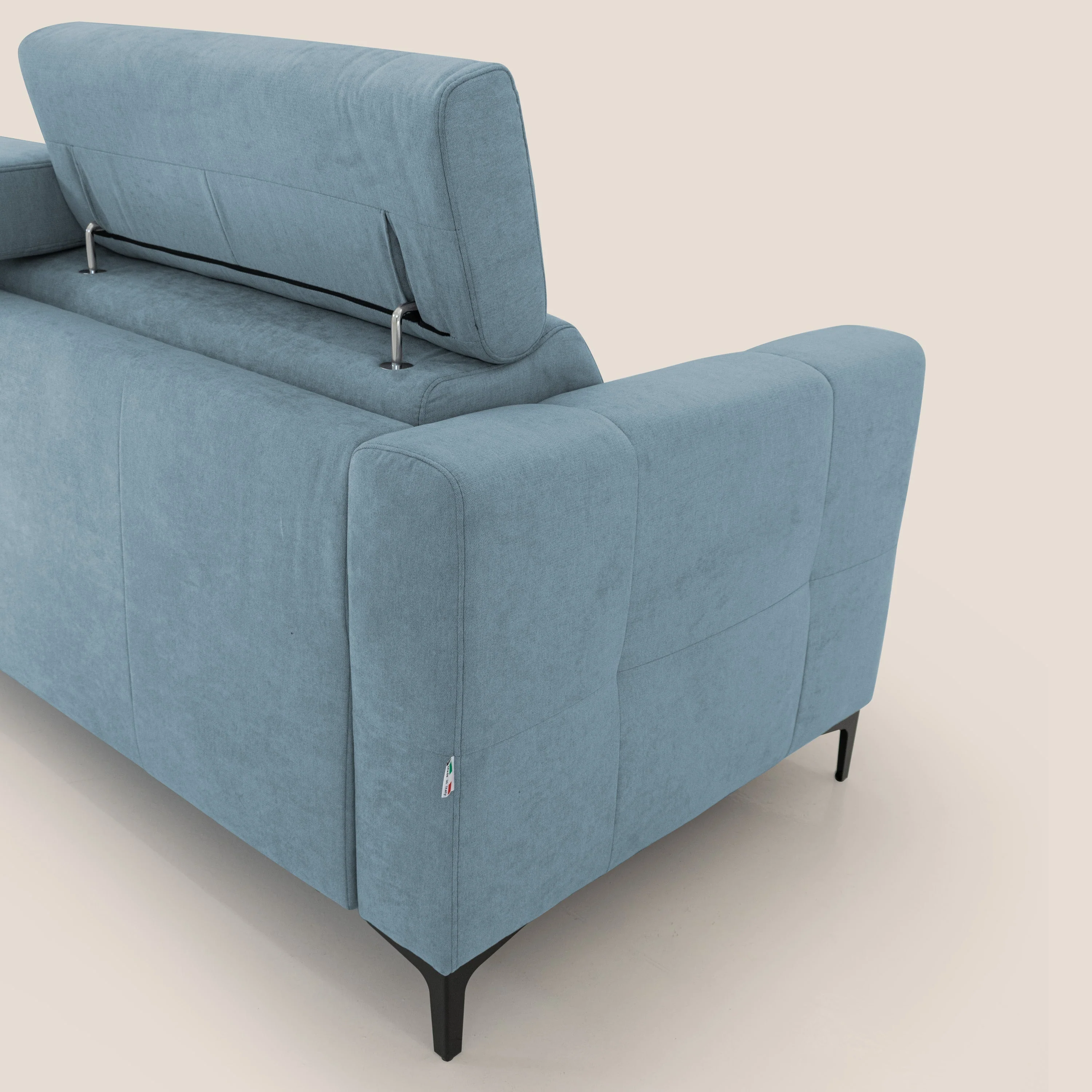 Gardenia canapĂ© convertible matelas H 18cm avec tĂȘtiĂšres rĂ©glables et revĂȘtement impermĂ©able T02 sucre glace - Image 9