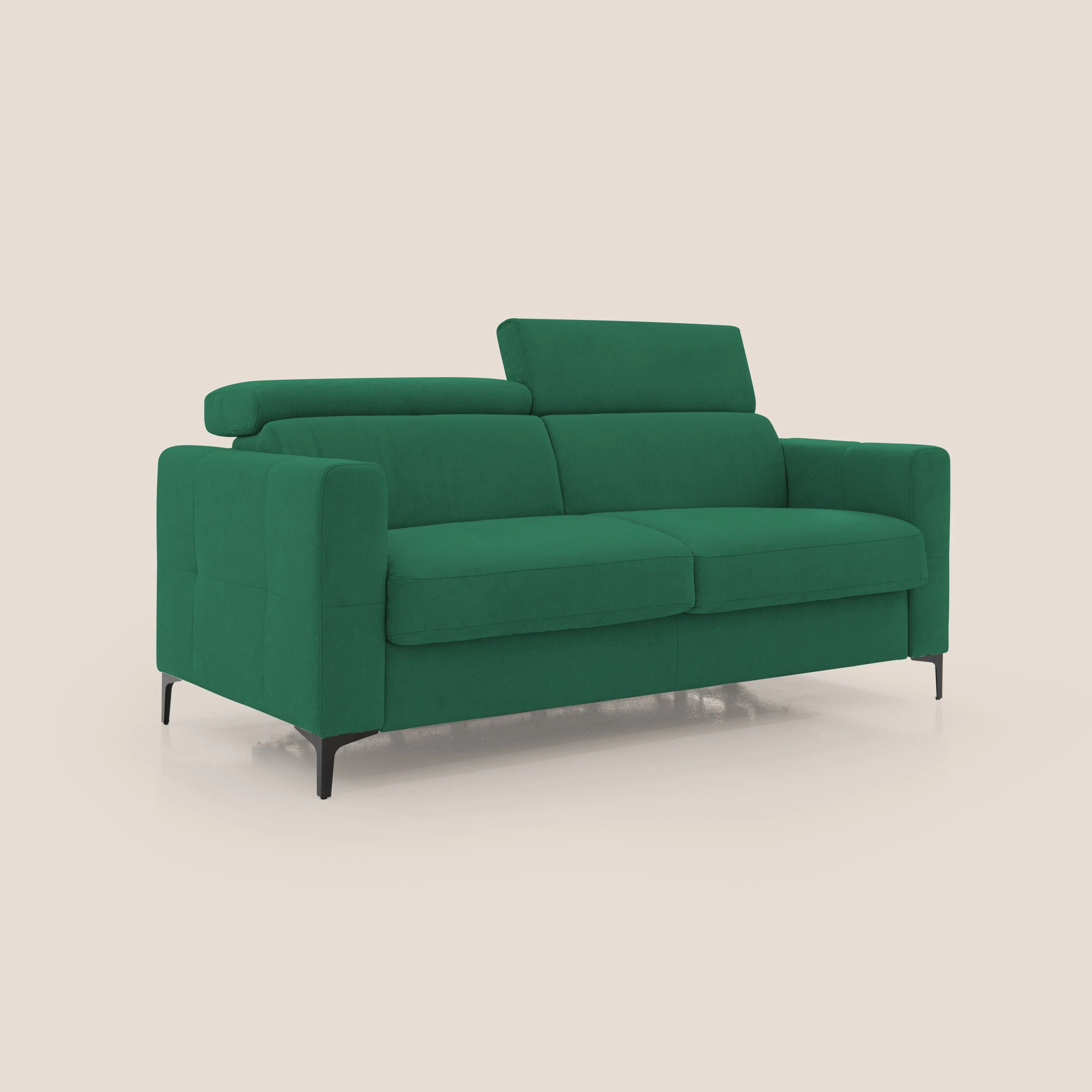 Gardenia canapé convertible matelas H 18cm avec têtières réglables et revêtement imperméable T02 vert - Image 3