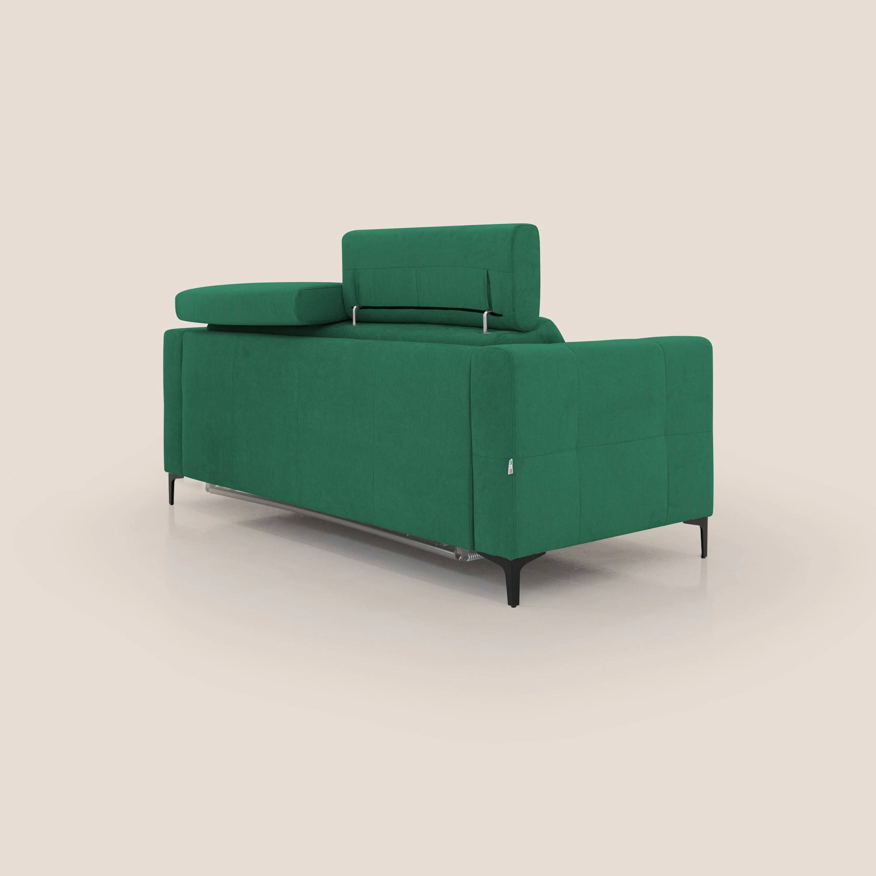 Gardenia canapé convertible matelas H 18cm avec têtières réglables et revêtement imperméable T02 vert - Image 8