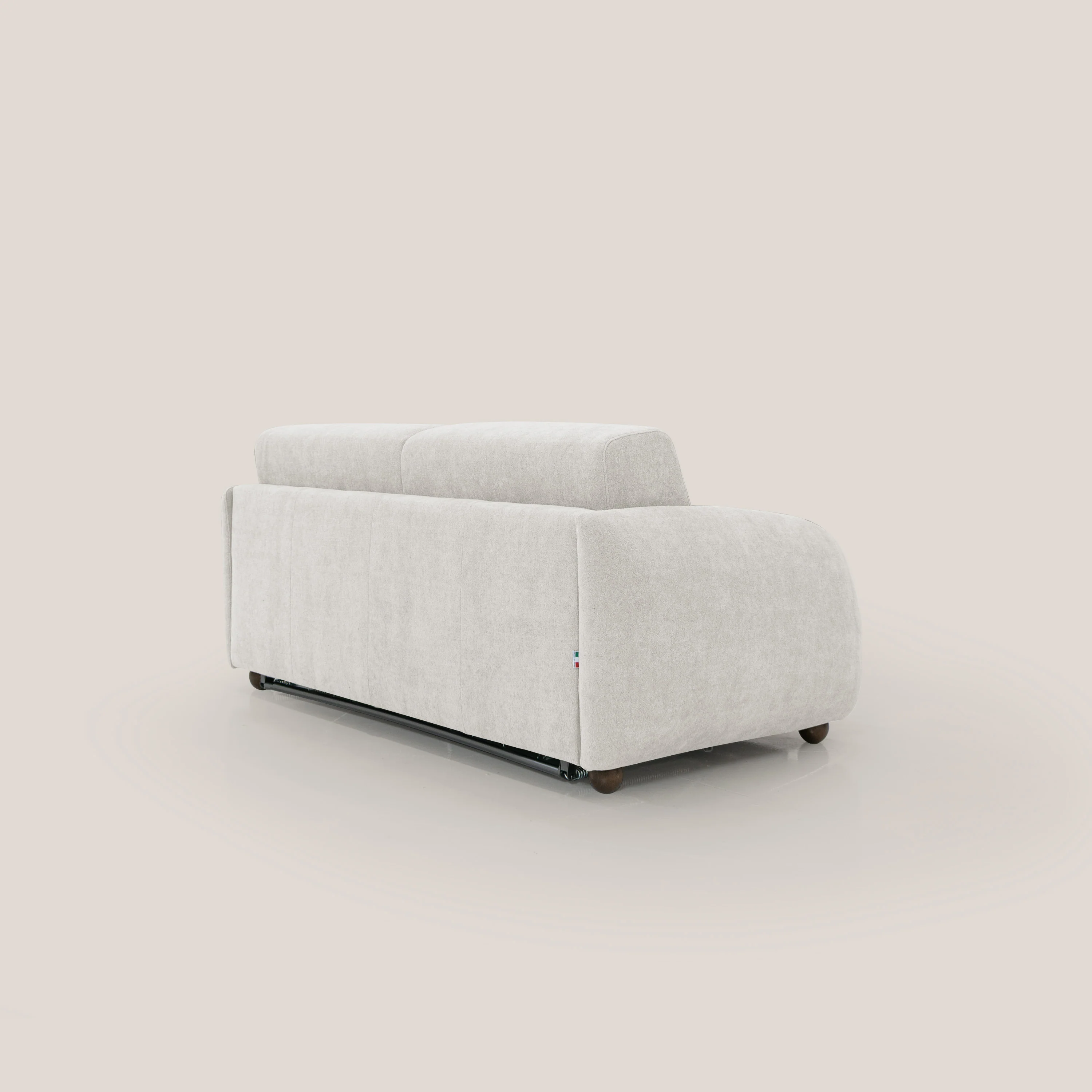 Giglio canapé convertible Japandi avec matelas H 18cm en bouclette imperméable T07 blanc - Image 8