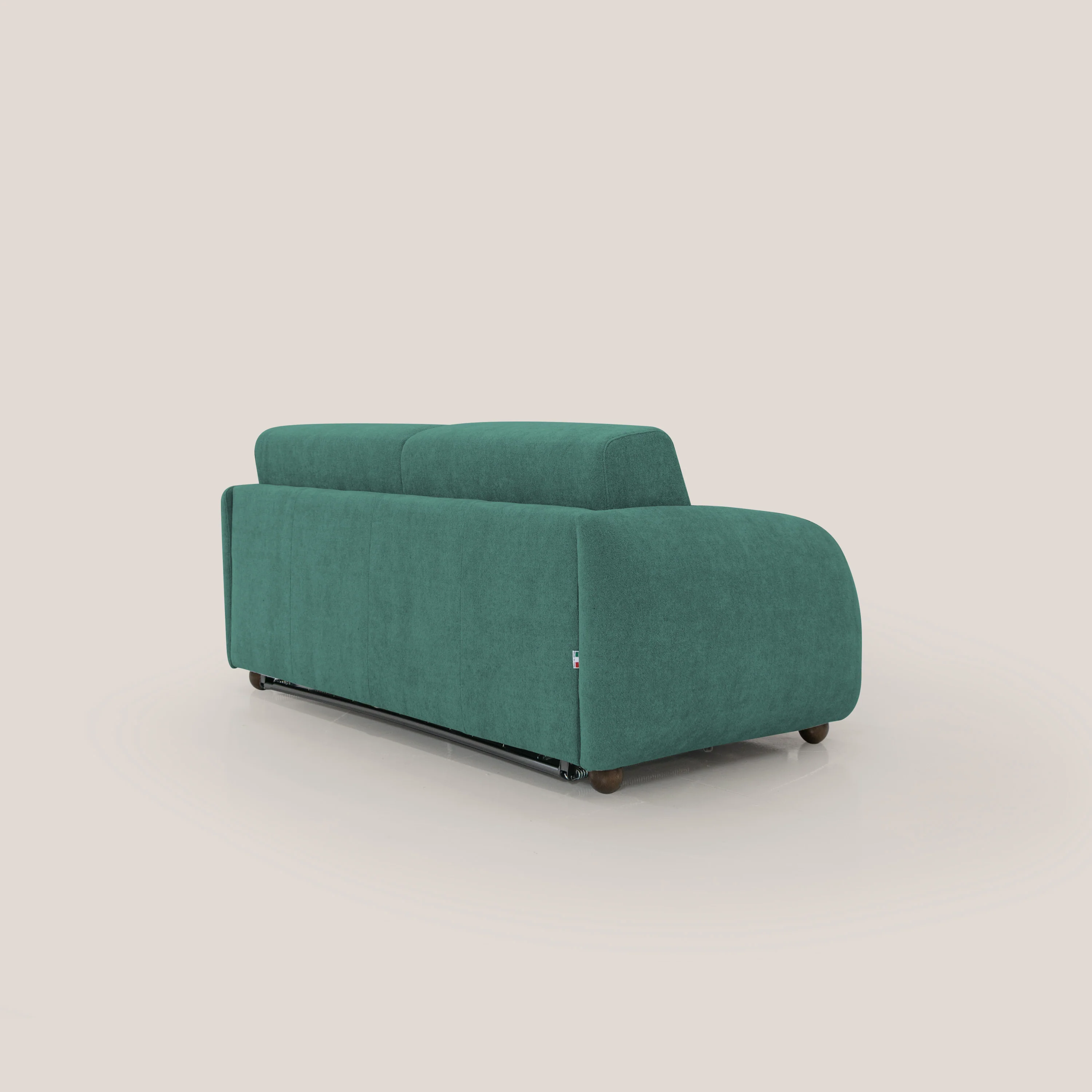 Giglio canapé convertible Japandi avec matelas H 18cm en bouclette imperméable T07 vert - Image 8
