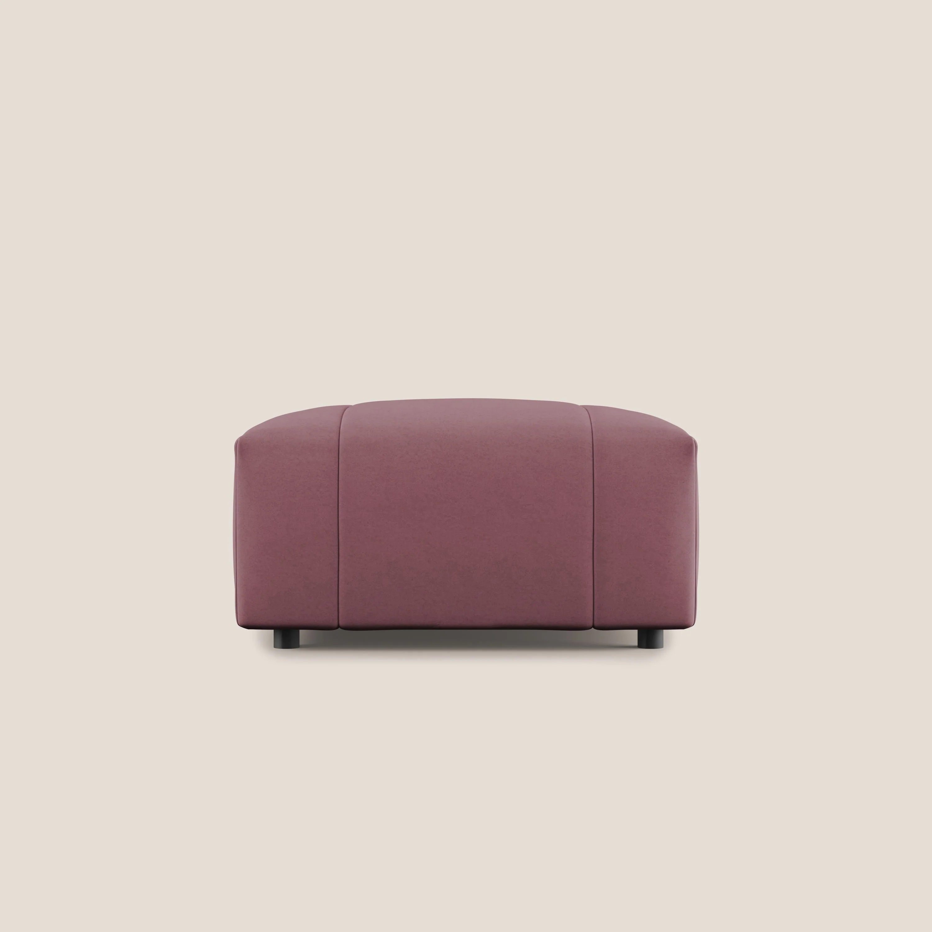 Giotto pouf en velours doux et imperméable T09 saumon