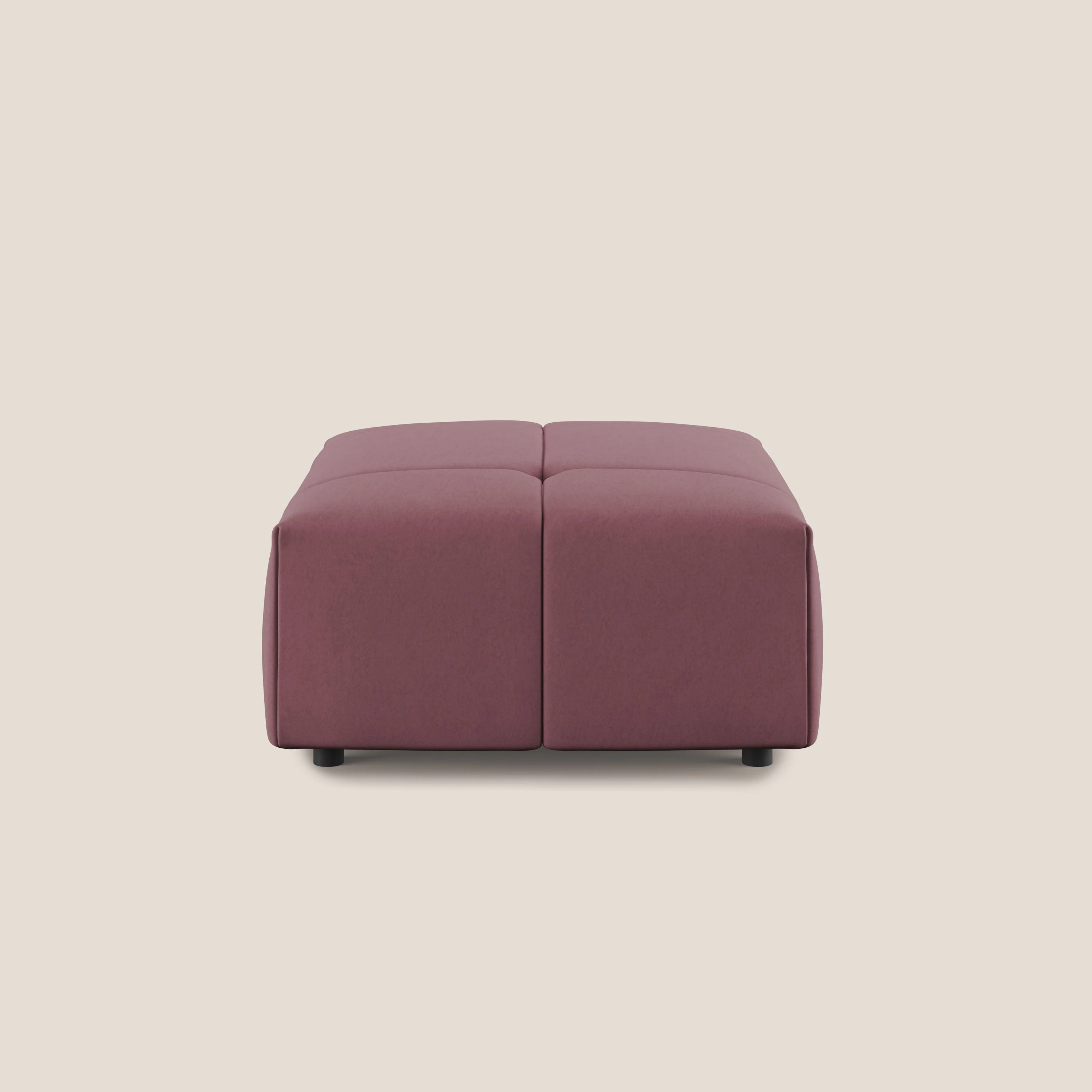 Giotto pouf en velours doux et imperméable T09 saumon - Image 3