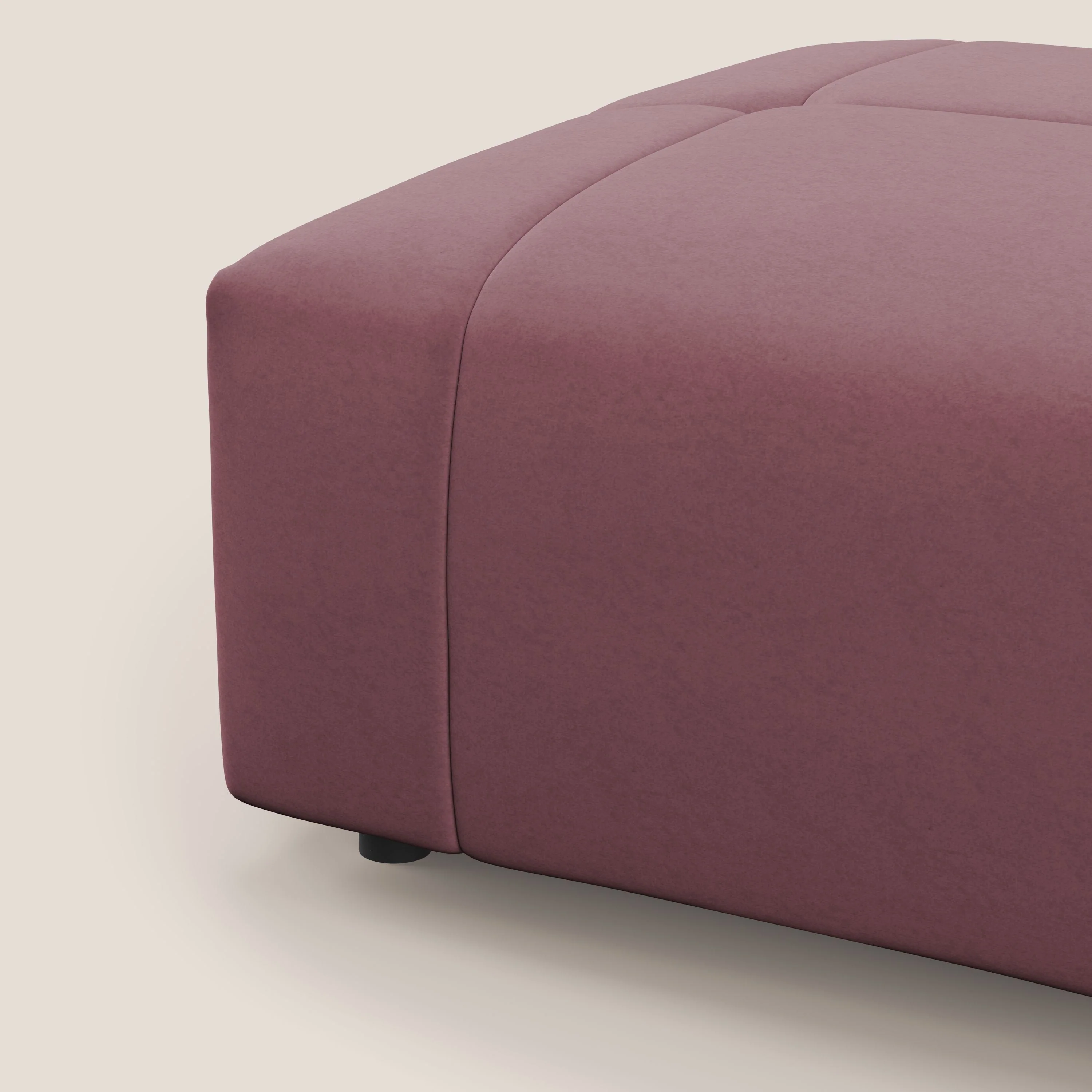 Giotto pouf en velours doux et imperméable T09 saumon - Image 7