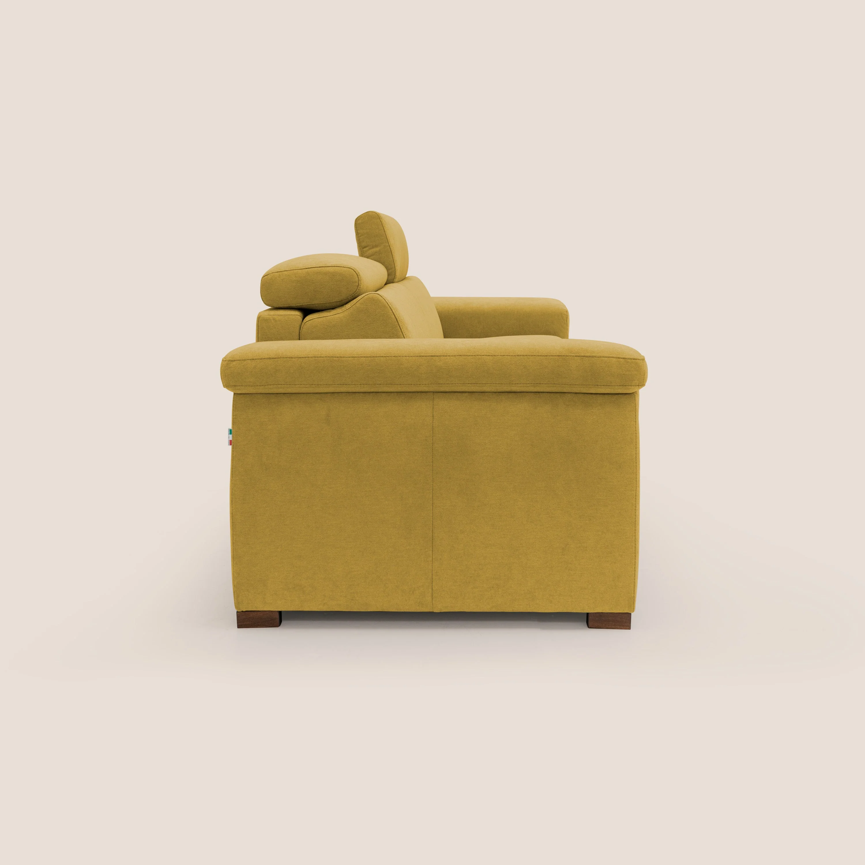 Giunone canapé convertible avec matelas de 18 cm et têtières inclinables en tissu imperméable T02 jaune - Image 9