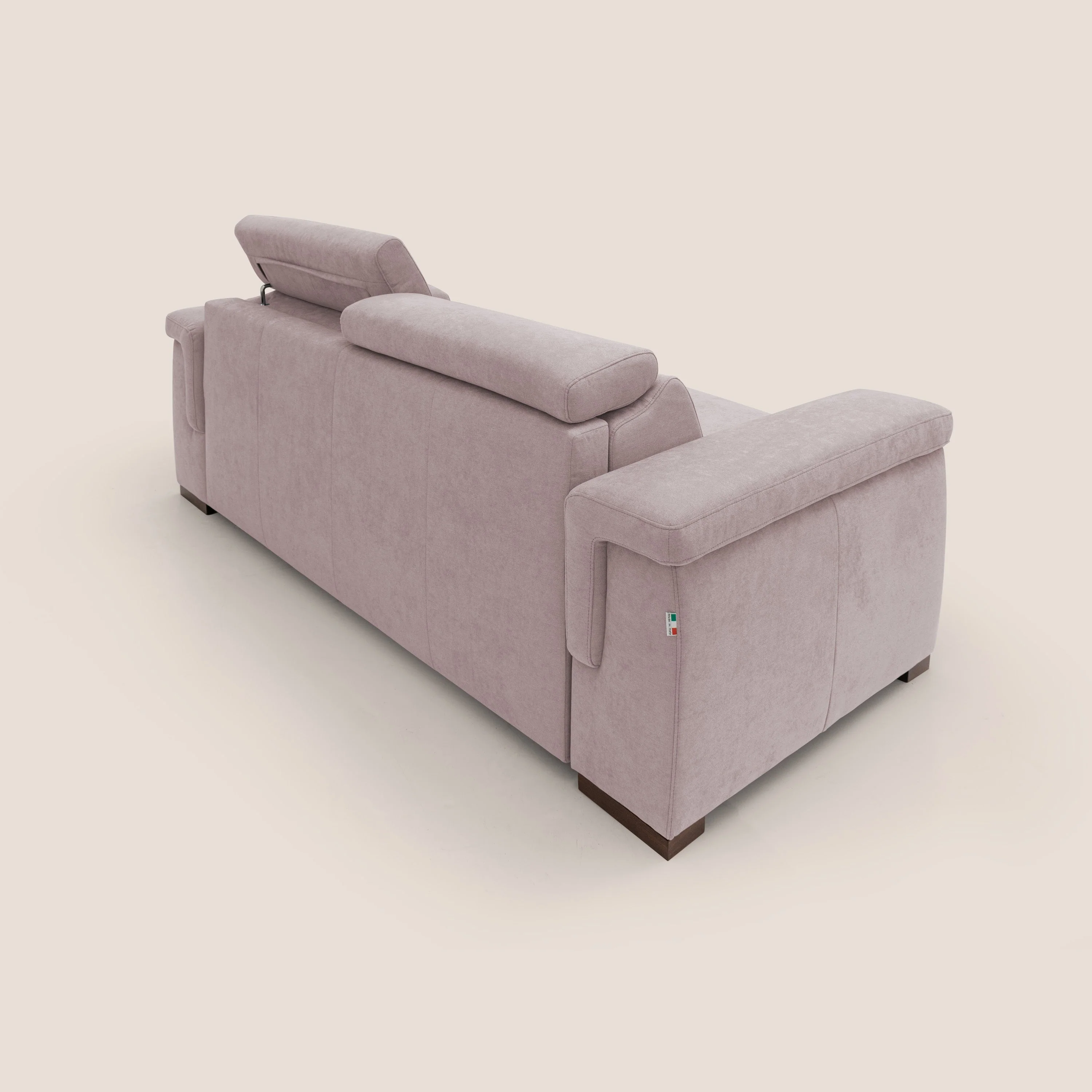 Giunone canapé convertible avec matelas de 18 cm et têtières inclinables en tissu imperméable T02 rose - Image 10